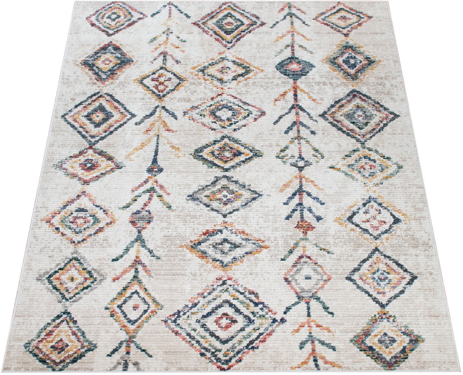 Paco Home Teppich »Kayacik 578«, rechteckig, 12 mm Höhe, Kurzflor, Rauten M günstig online kaufen