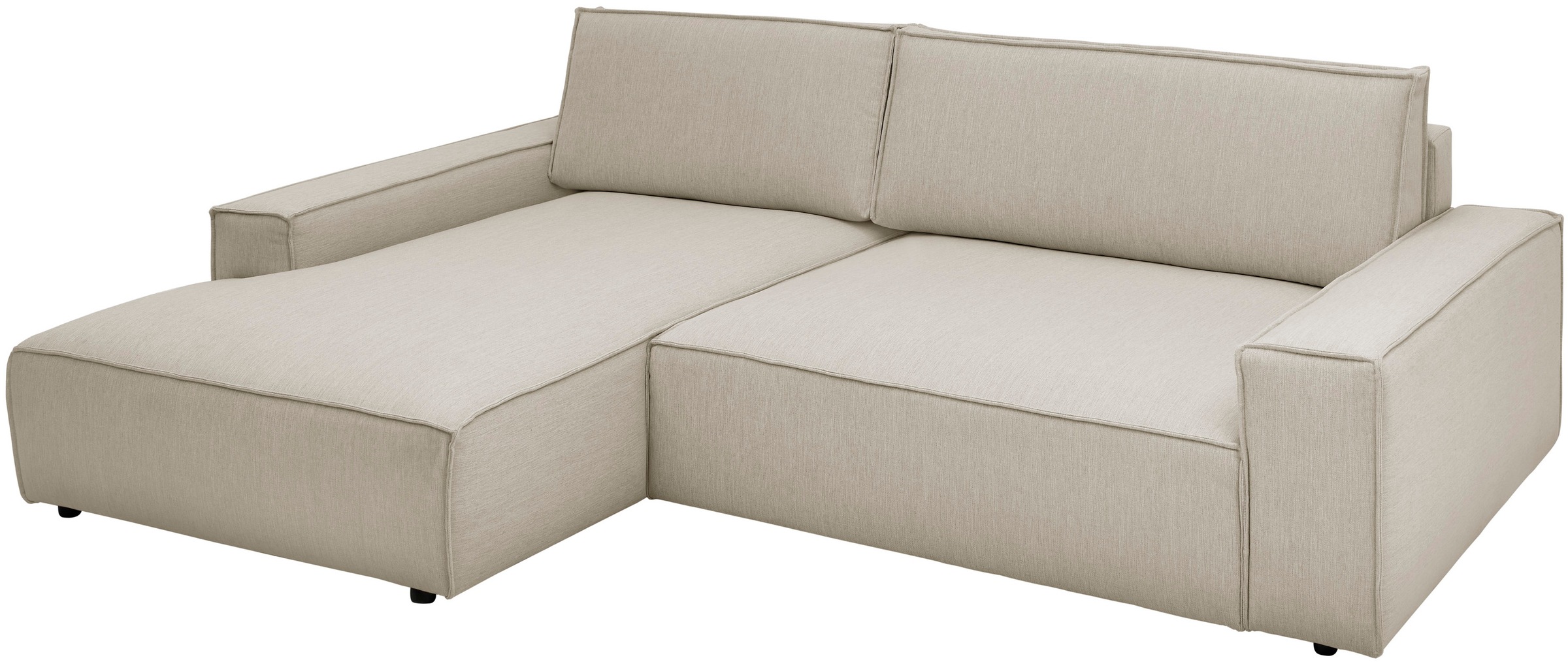 Home affaire Ecksofa »NEU: SHERWOOD XXL 284, Big-Sofa L-Form, tiefe Sitzfläche 95 cm, Cord«, Recamiere rechts/links, als Schlafsofa stellbar, Cord u. Leinenoptik