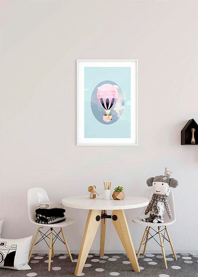 Komar Bild »Happy Balloon Green«, Figuren, (1 St.), Wandbild zur Dekoration - ohne Rahmen