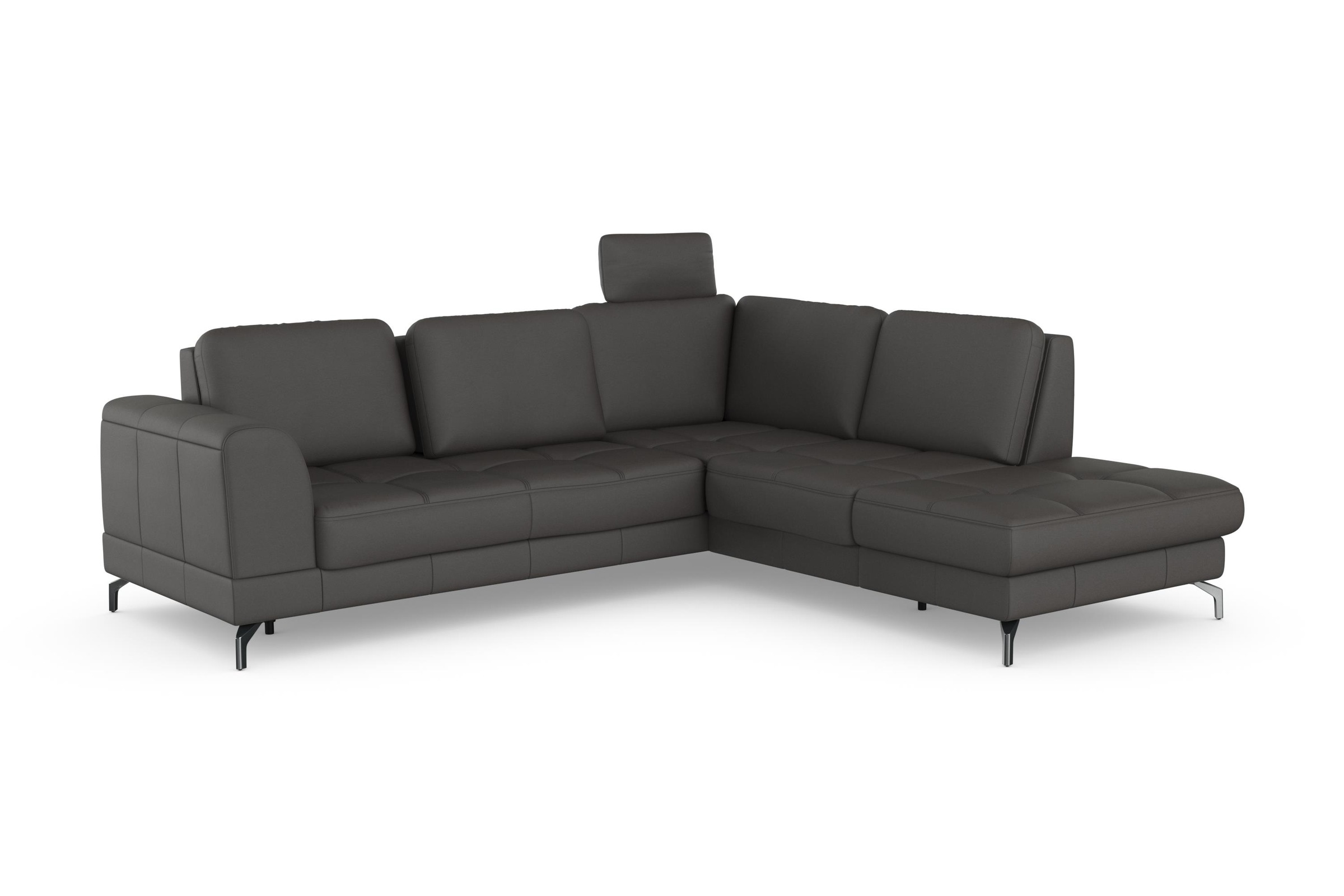 sit&more Ecksofa »Bendigo L-Form«, inklusive Sitztiefenverstellung, Bodenfreiheit 12 cm, in 2 Fußfarben