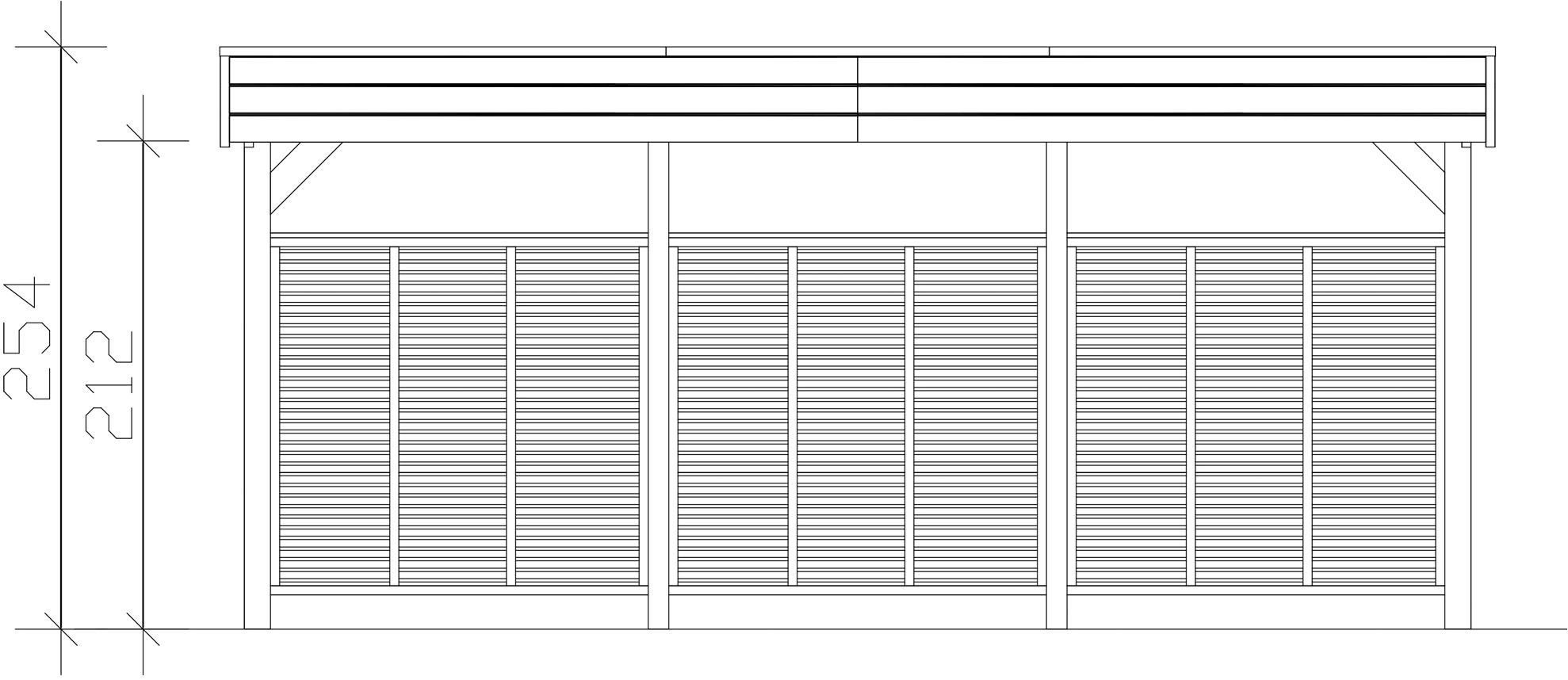 Skanholz Doppelcarport »Friesland Set 13«, 514 cm, Grün