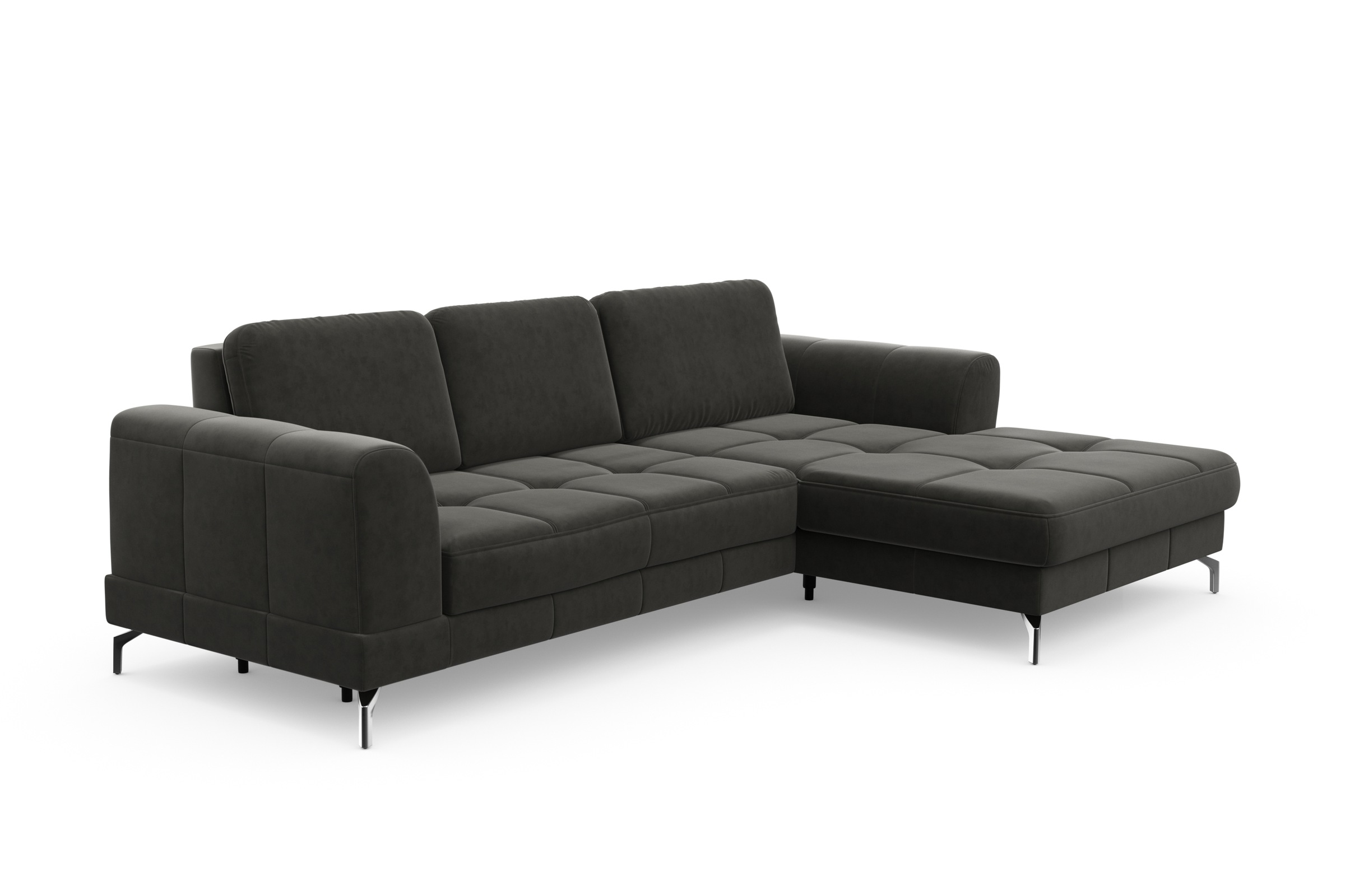 sit&more Ecksofa »Bendigo L-Form«, inklusive Sitztiefenverstellung, Bodenfreiheit 12 cm, in 2 Fußfarben