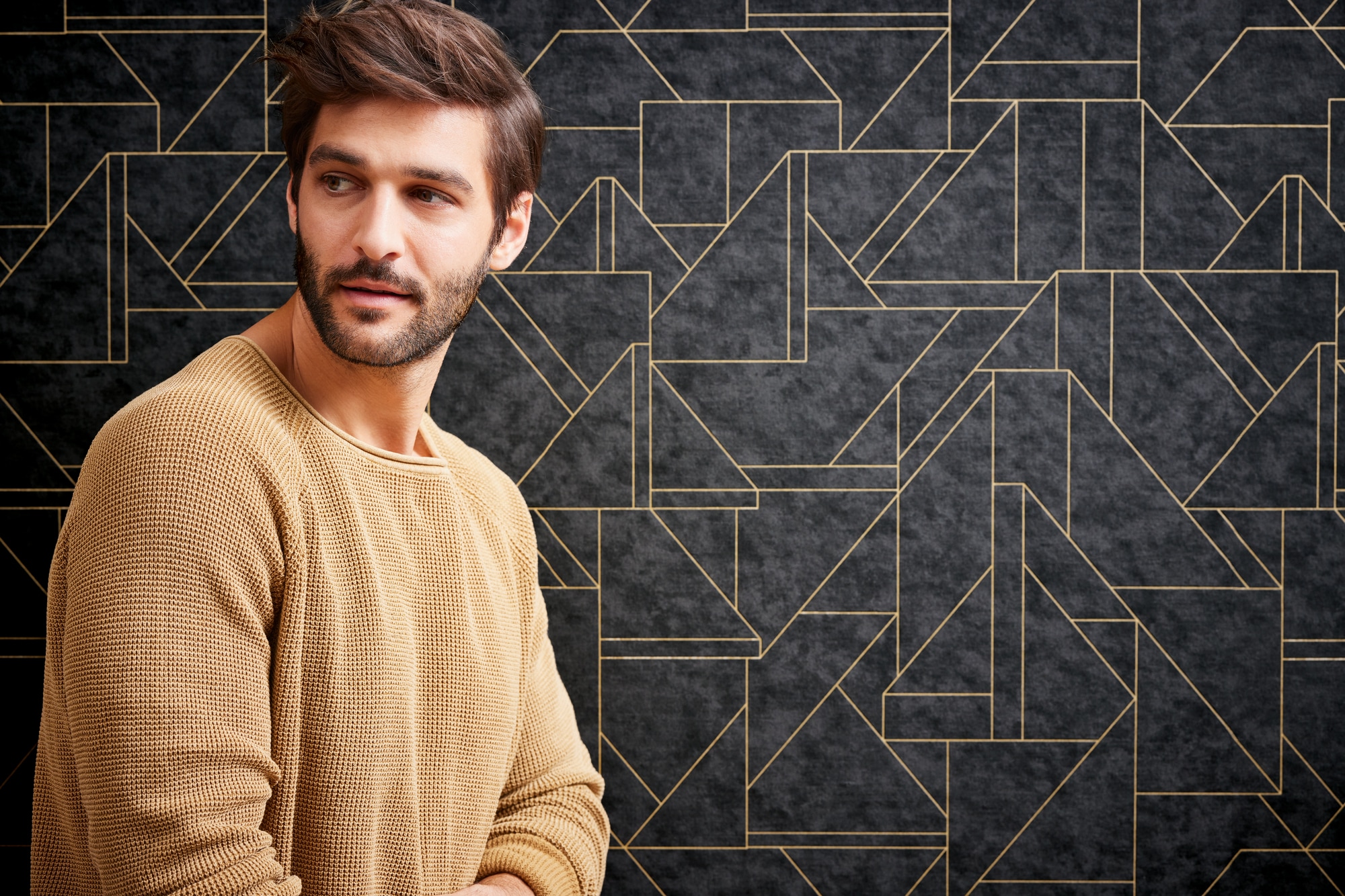living walls Vliestapete »Metropolitan Stories. Travel Styles. Tapete mit Grafik«, metallic-Metall-Effekte-gemustert, Metallic-Tapete Grafisch Elegant Tapeten Wohnzimmer Schlafzimmer Flur