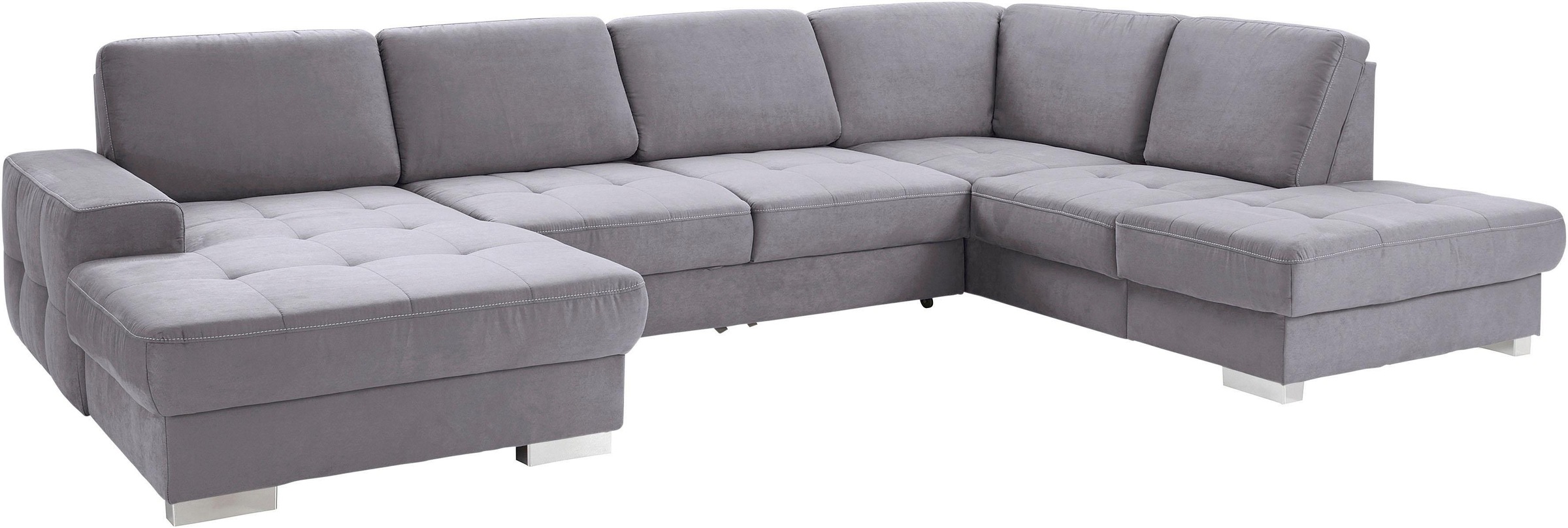 sit&more Wohnlandschaft »Santorini U-Form«, mit Federkern und Sitztiefenverstellung, wahlweise mit Bettfunktion