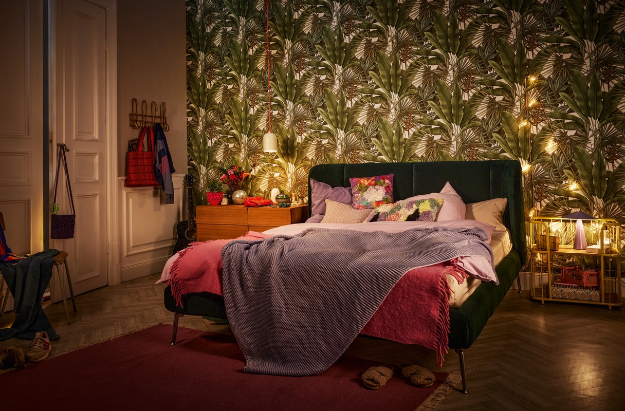living walls Vliestapete »Stories of Life Tapete Grün Vintage Blätter Vliestapete«, tropisch-botanisch-floral, Floral Botanisch für Schlafzimmer Wohnzimmer Tapeten Wohnzimmer Flur