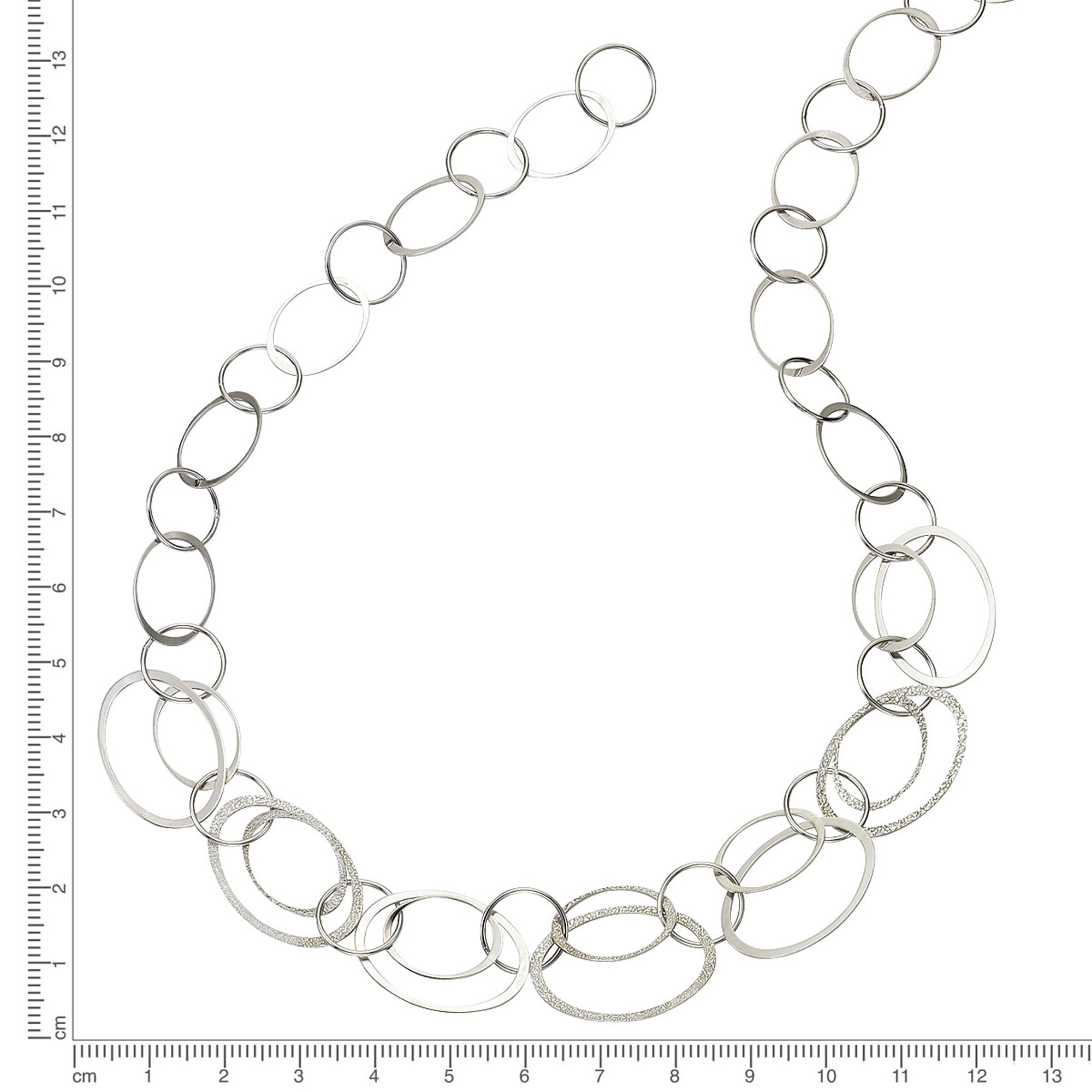 CELESTA Collierkettchen »Silber 925 rhodiniert aus Ringen 45cm lang«