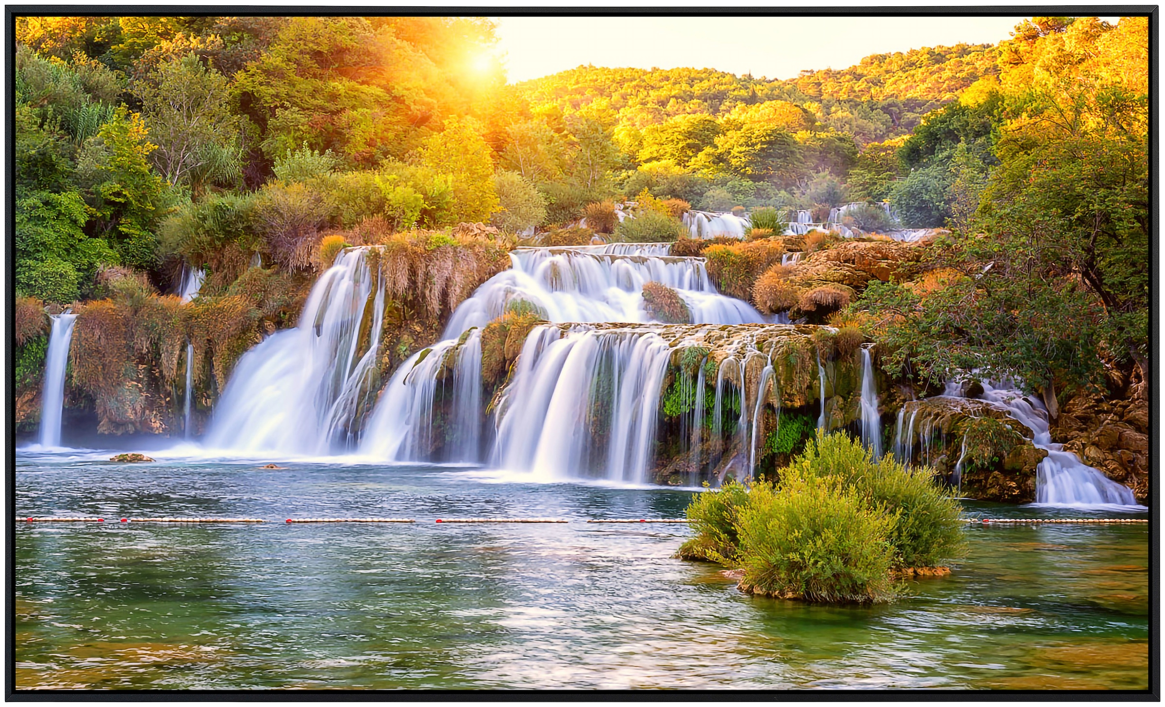 Papermoon Infrarotheizung »Wasserfall Skradinski Buk Kroatien«, sehr angenehme Strahlungswärme