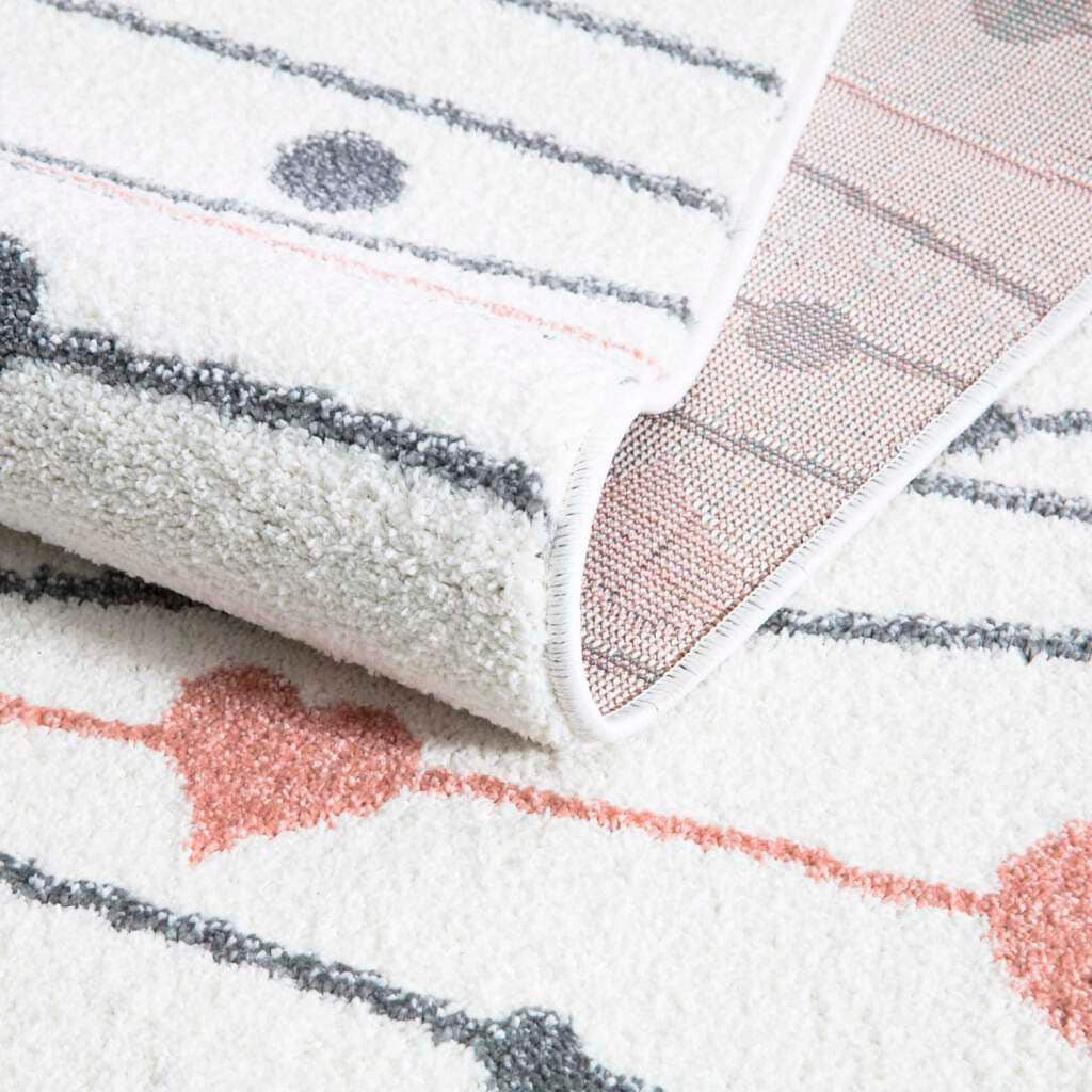 Carpet City Kinderteppich »ANIME901«, rechteckig, 11 mm Höhe, Kinderzimmer Teppich Modern mit Mond, Blumen, Wolken, Creme, Multi