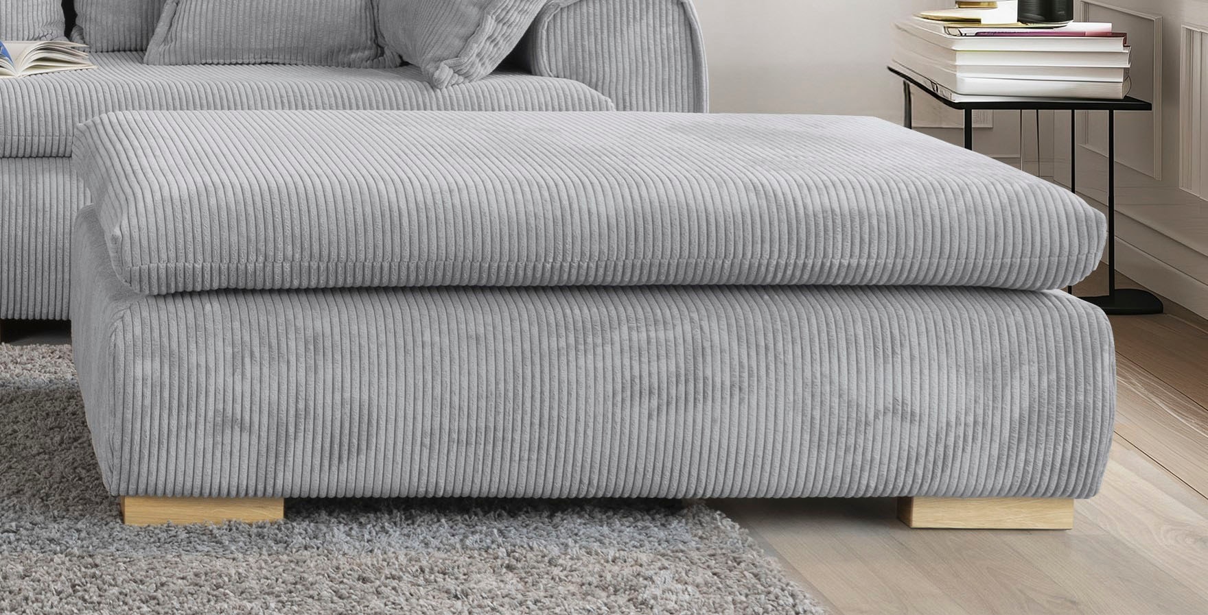 Home affaire Polsterhocker »Katja«, aus Cord-Bezug