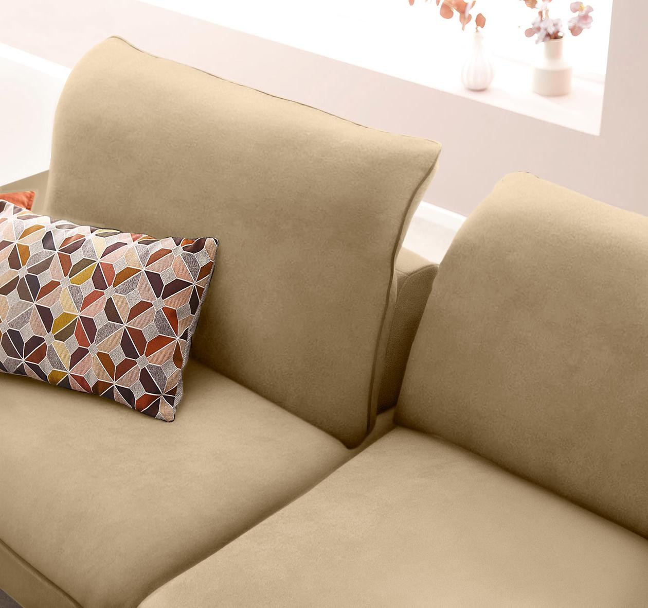 W.SCHILLIG Ecksofa »enjoy&MORE, Designsofa, elegant und bequem, L-Form«, Sitztiefenverstellung, Füße bronze pulverbeschichtet, Breite 294 cm