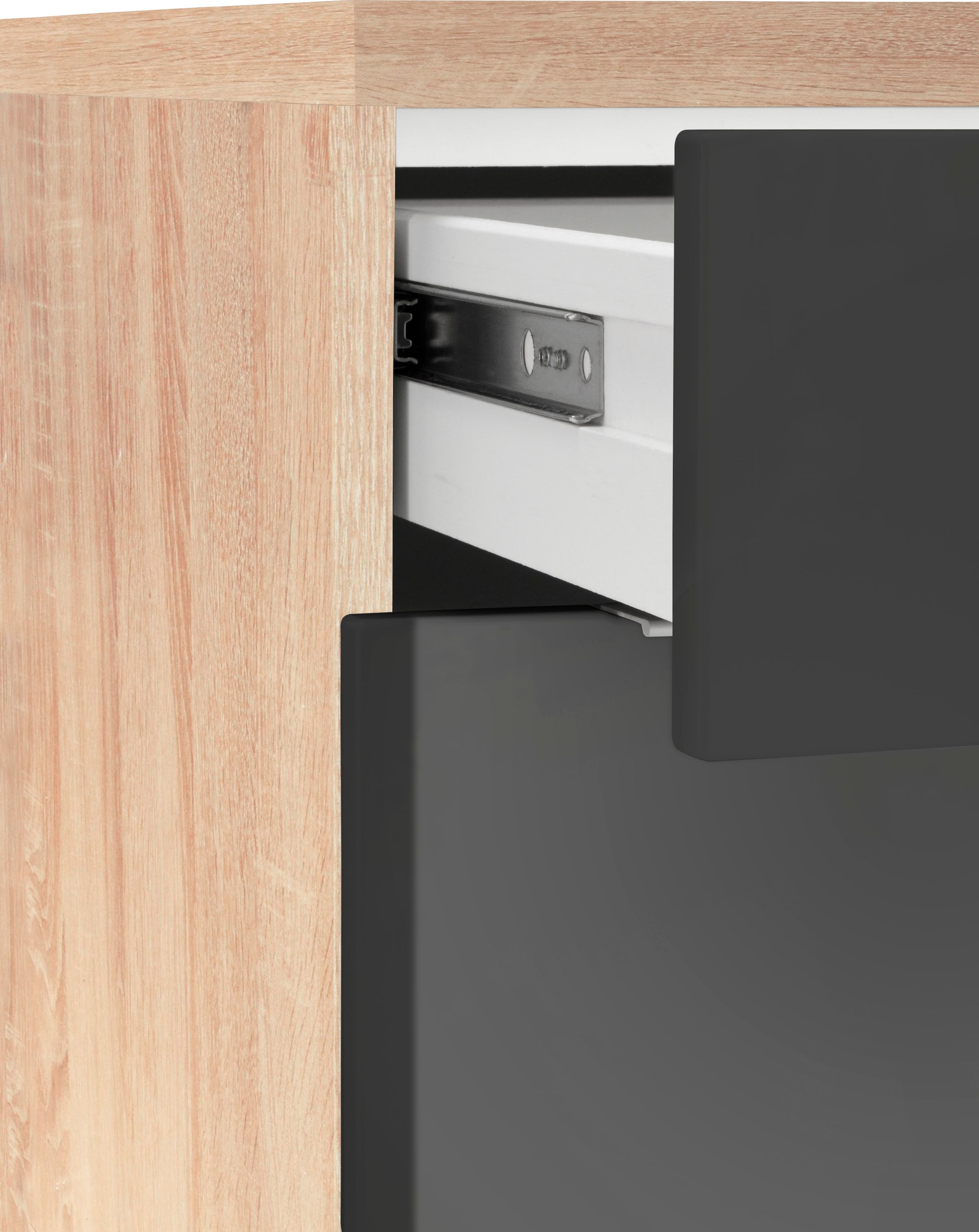 KOCHSTATION Winkelküche »KS-Brindisi«, Stellbreite 220/220 cm, wahlweise mit E-Geräten, mit MDF-Fronten