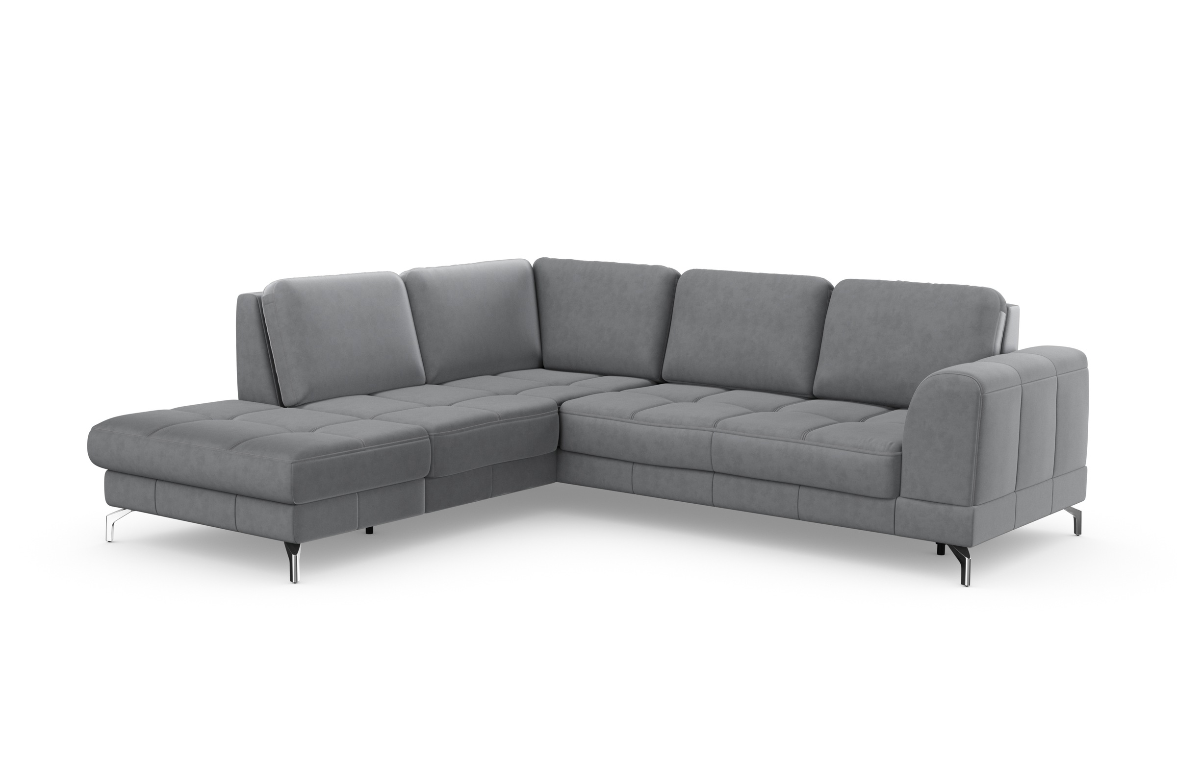 sit&more Ecksofa »Bendigo L-Form«, inklusive Sitztiefenverstellung, Bodenfreiheit 12 cm, in 2 Fußfarben