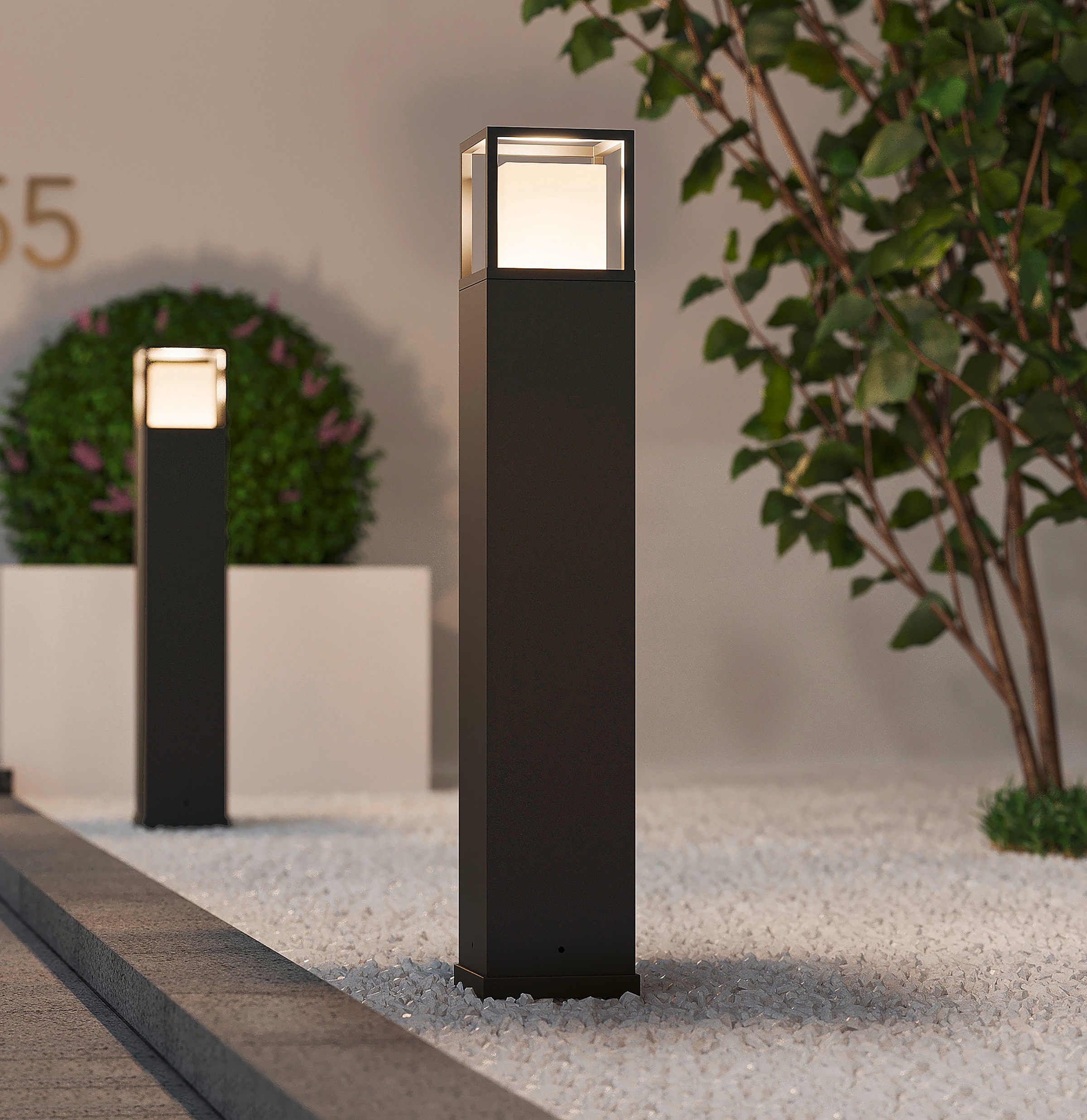 TRIO Leuchten LED Außen-Stehlampe »WITHAM, Outdoor Garten Stehleuchte Höhe 80cm, 14,5W LED, 1450 Lumen«, 1 flammig, Leuchtmittel LED-Board | LED fest integriert, Lichtfarbe einstellbar warmweiß bis kaltweiß 2300/3000/4000K, IP54
