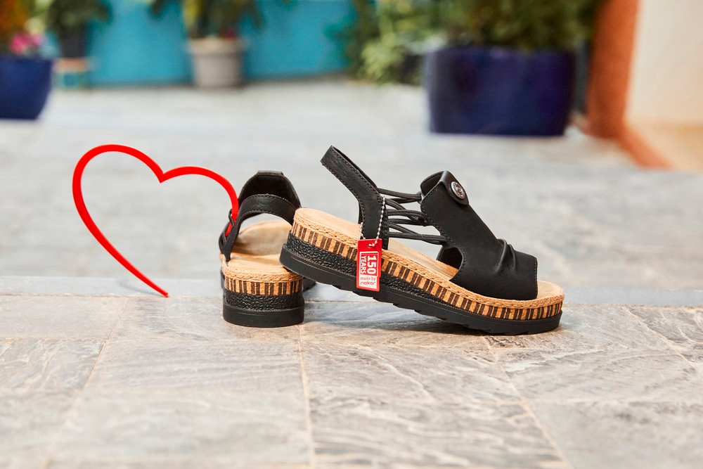 Rieker Plateausandale  Sommerschuh, Sandalette, modisches Plateau