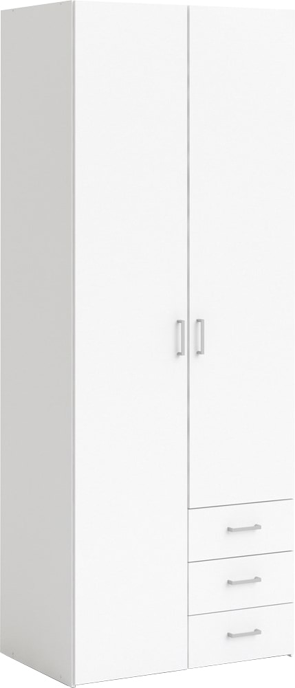 Home affaire Kleiderschrank, Mit viel Stauraum, graue Stangengriffe, Gr. ca günstig online kaufen