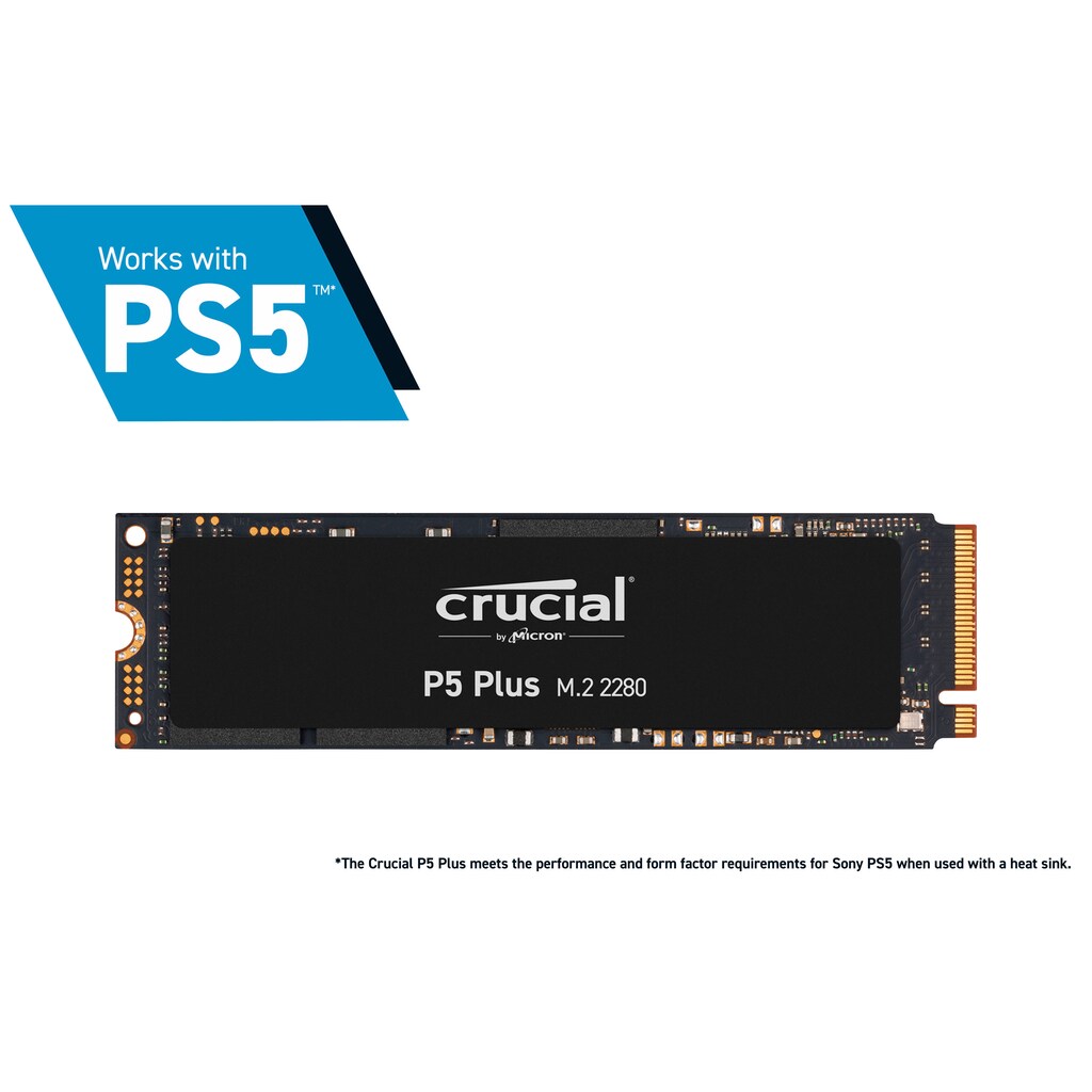 Crucial interne SSD »P5 Plus 500GB«, Anschluss M.2 (2880)-PCI Express 4.0