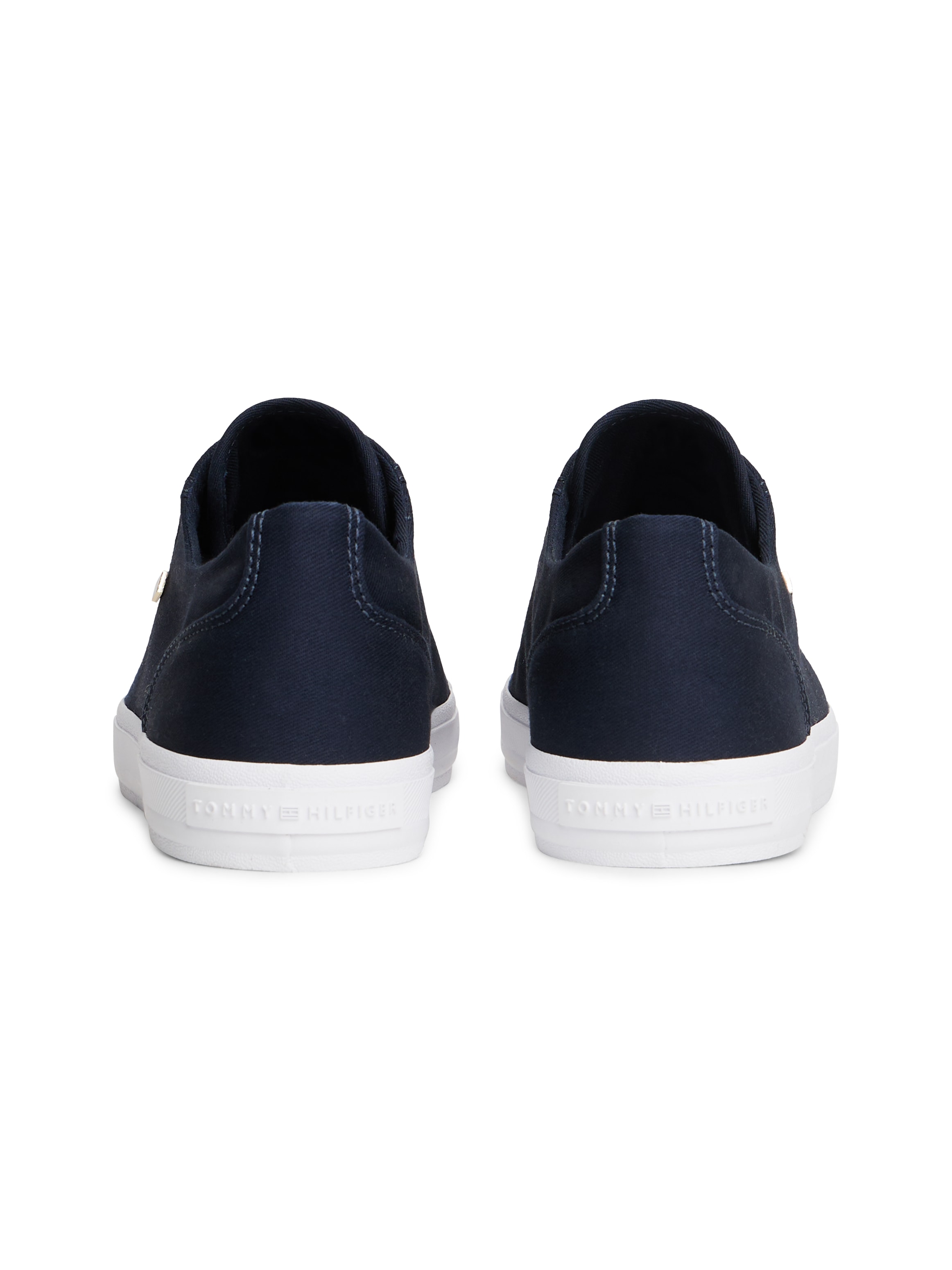 Tommy Hilfiger Plateausneaker »TH FOXING SNEAKER CANVAS«  Freizeitschuh, Halbschuh, Schnürer mit Logostickerei - schmale Form