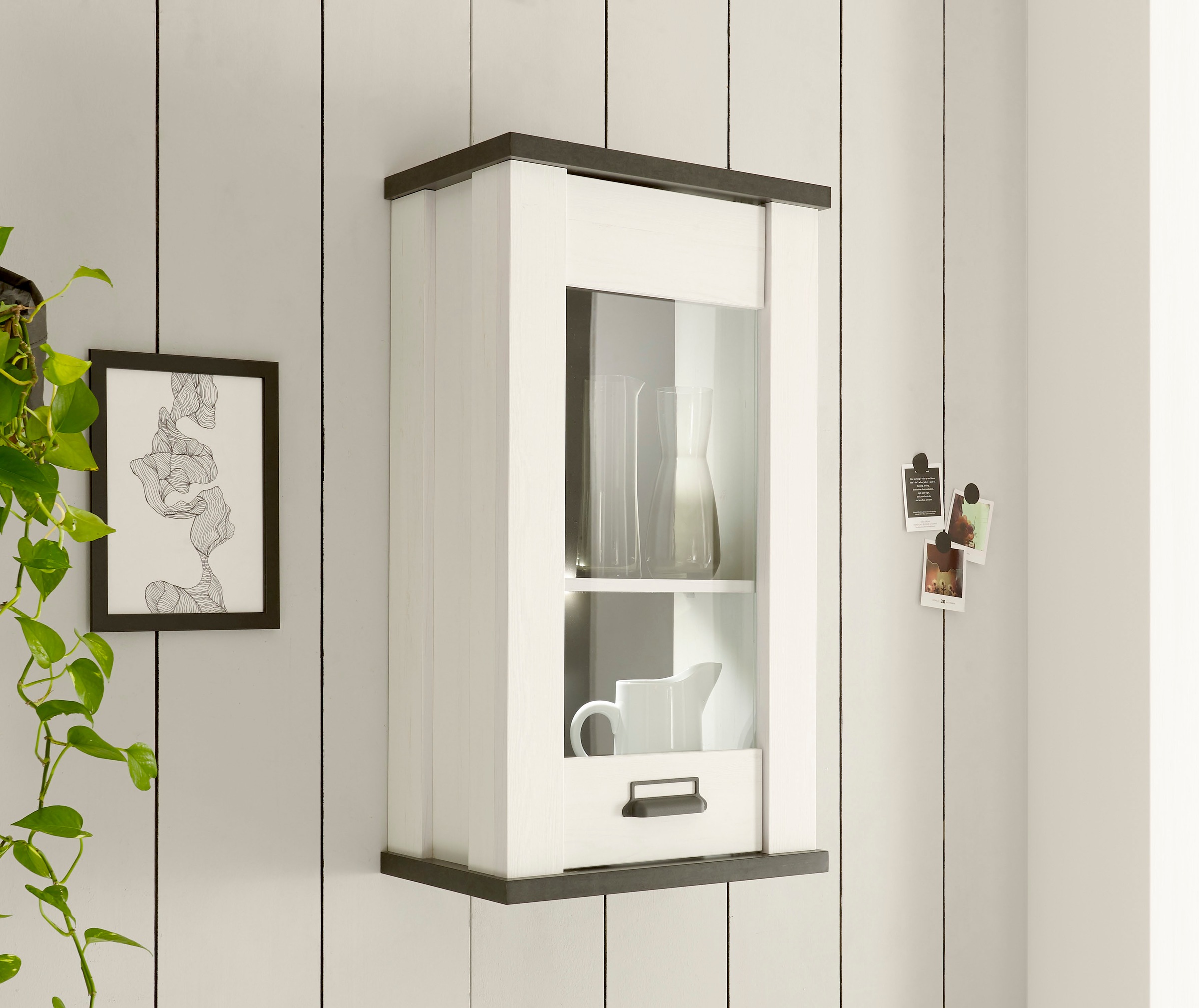 Home affaire Hängeschrank "Sherwood" mit Apothekergriff aus Metall, Höhe 90 günstig online kaufen