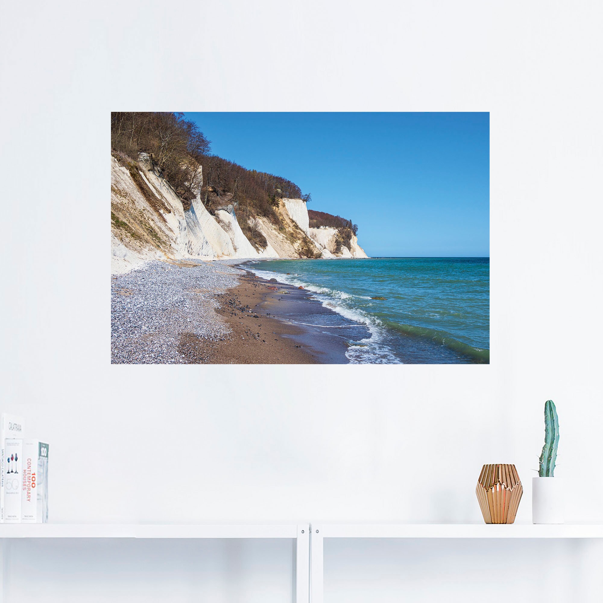 Artland Wandbild »Kreidefelsen an der Ostseeküste, Rügen«, Felsen, (1 St.), als Alubild, Leinwandbild, Wandaufkleber oder Poster in versch. Größen