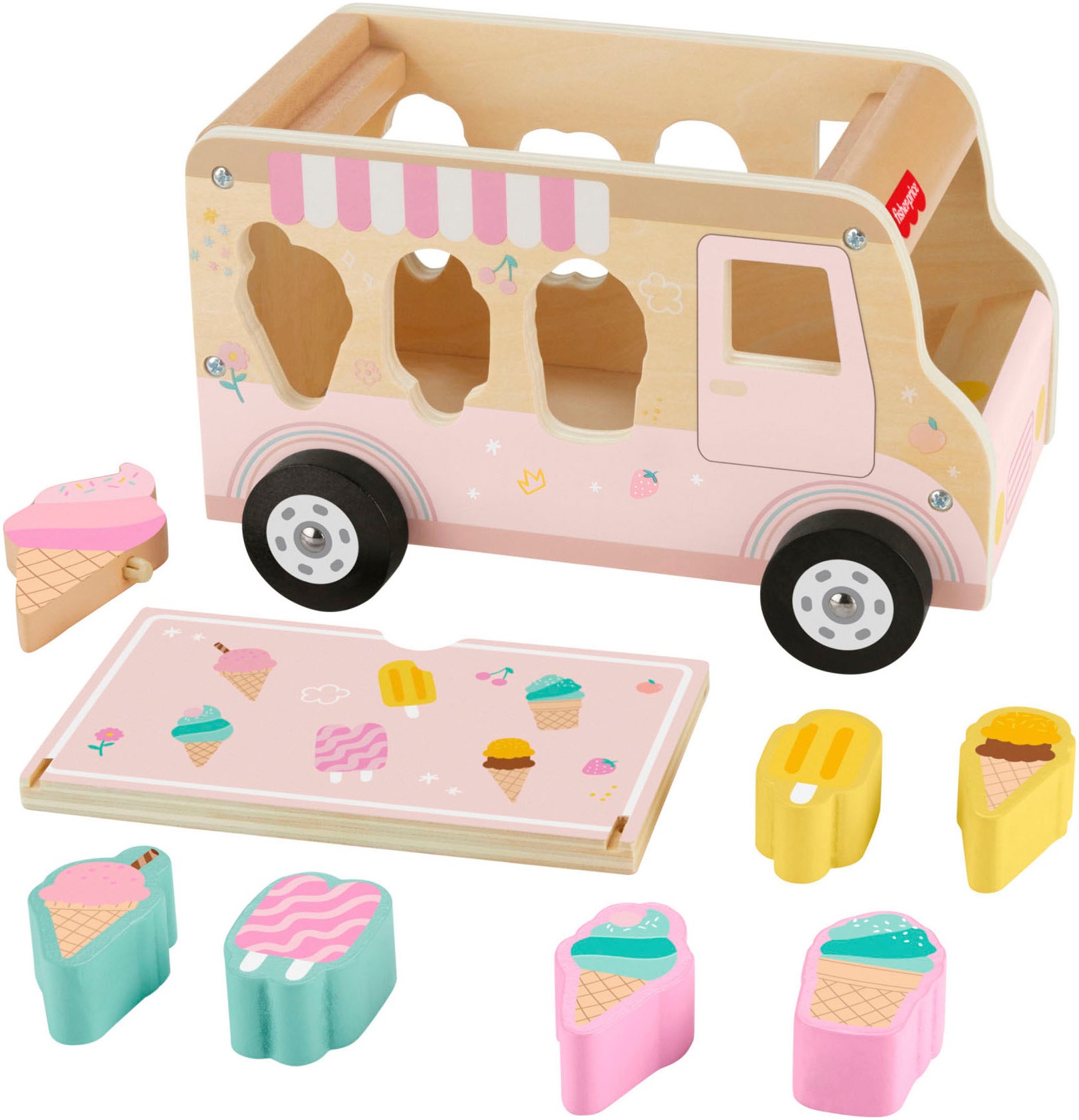 Fisher-Price® Steckspielzeug »Eiscreme-Formensortierer«, aus Holz