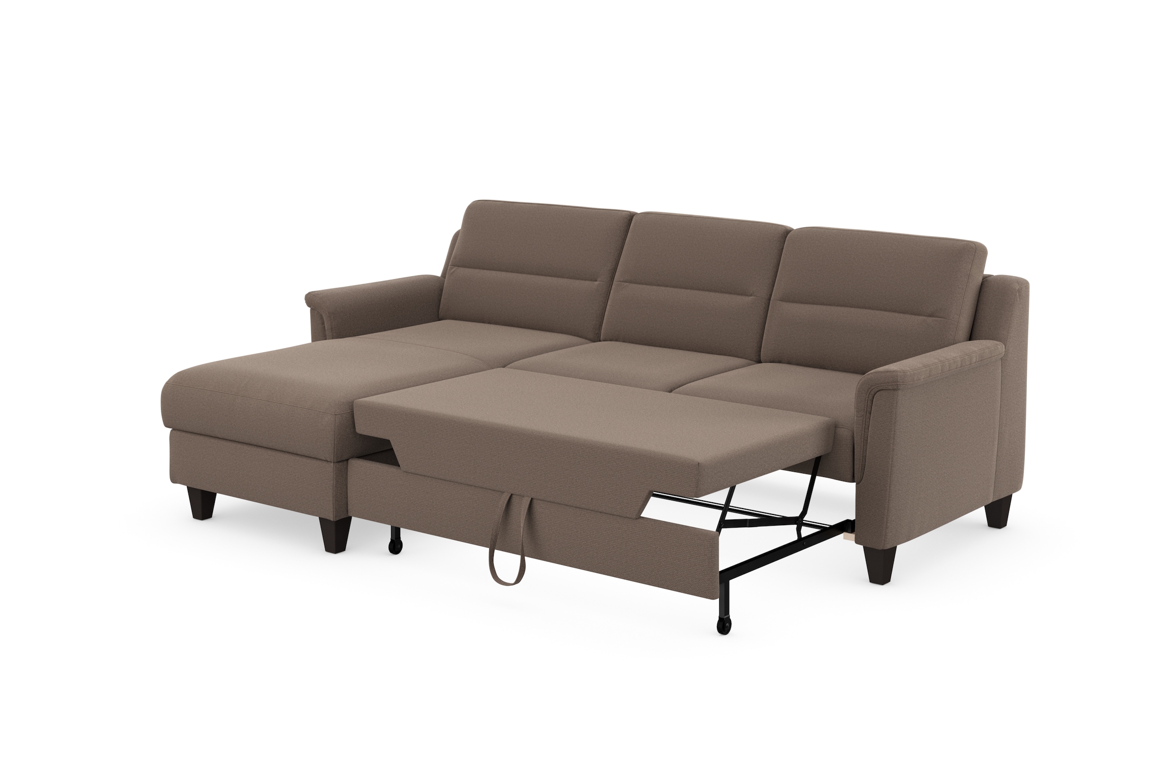 sit&more Ecksofa »Farö L-Form«, inklusive Federkern, wahlweise mit Bettfunktion und Bettkasten