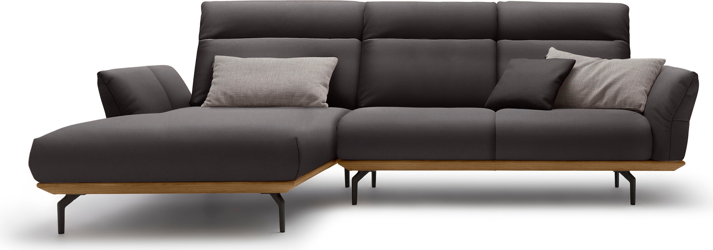 Creation BY ROLF BENZ Ecksofa »CR.460«, Sockel in Nussbaum, Winkelfüße in U günstig online kaufen
