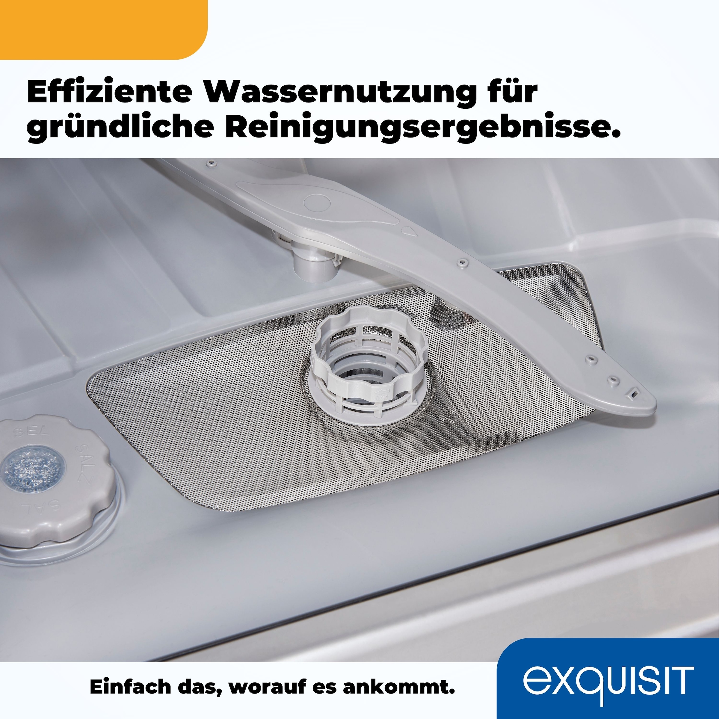 exquisit teilintegrierbarer Geschirrspüler »EGSP6012-EB-030E inox«, 12 Maßgedecke