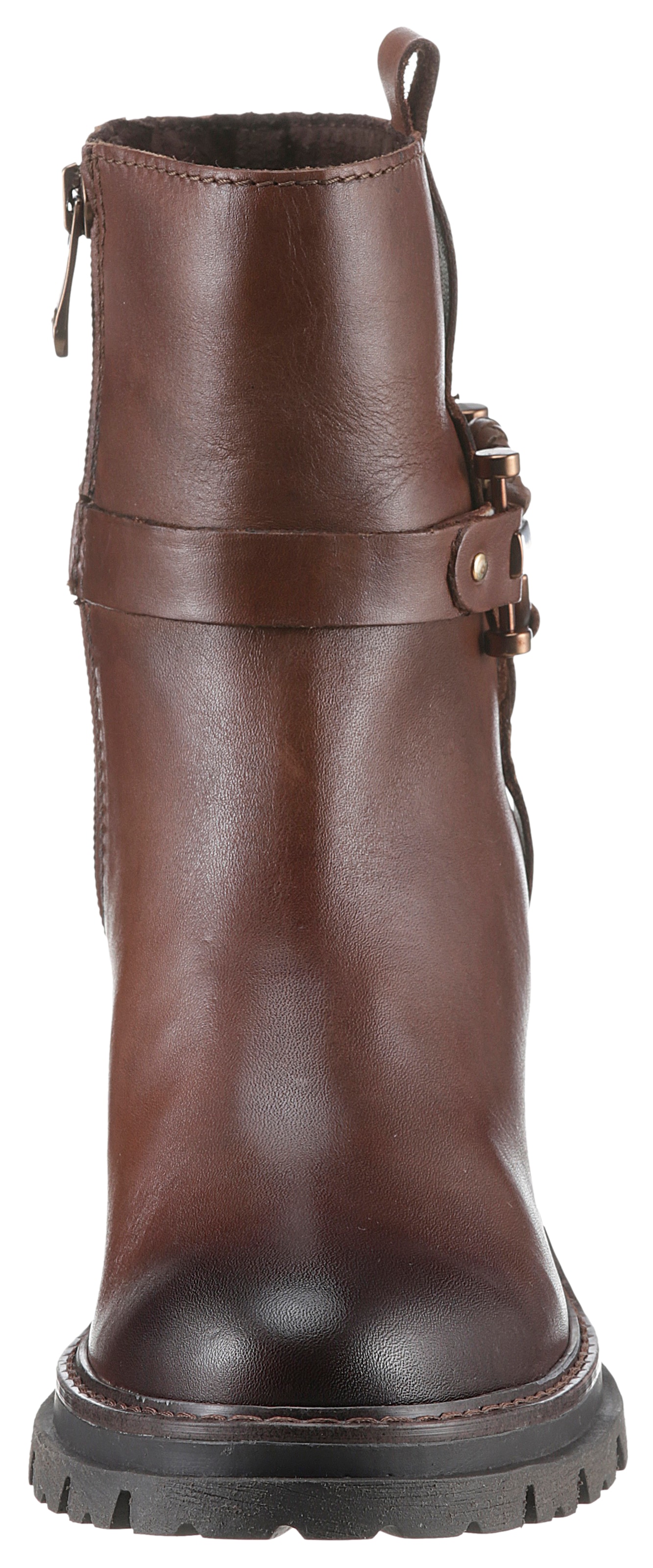 MARCO TOZZI Stiefelette, Blockabsatz, Westernstiefelette, Chunky Boots mit Zierriegel