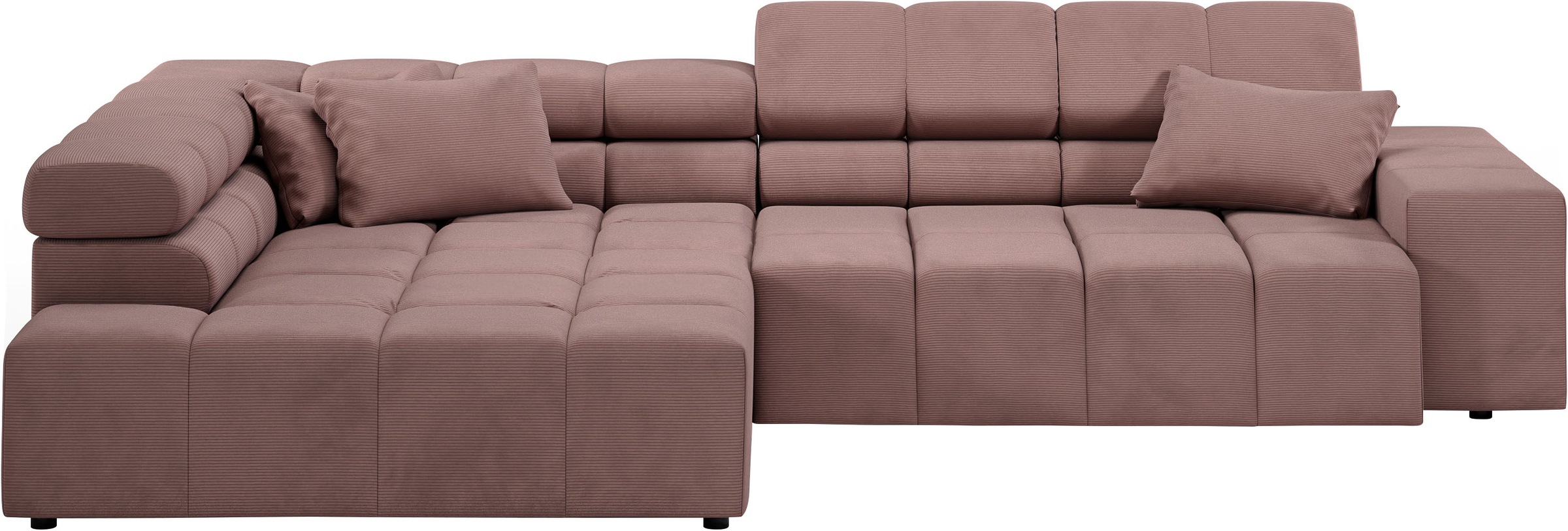 INOSIGN Ecksofa "Ancona incl. Kopfteilverstellung, Zierkissen Breite 319cm, günstig online kaufen