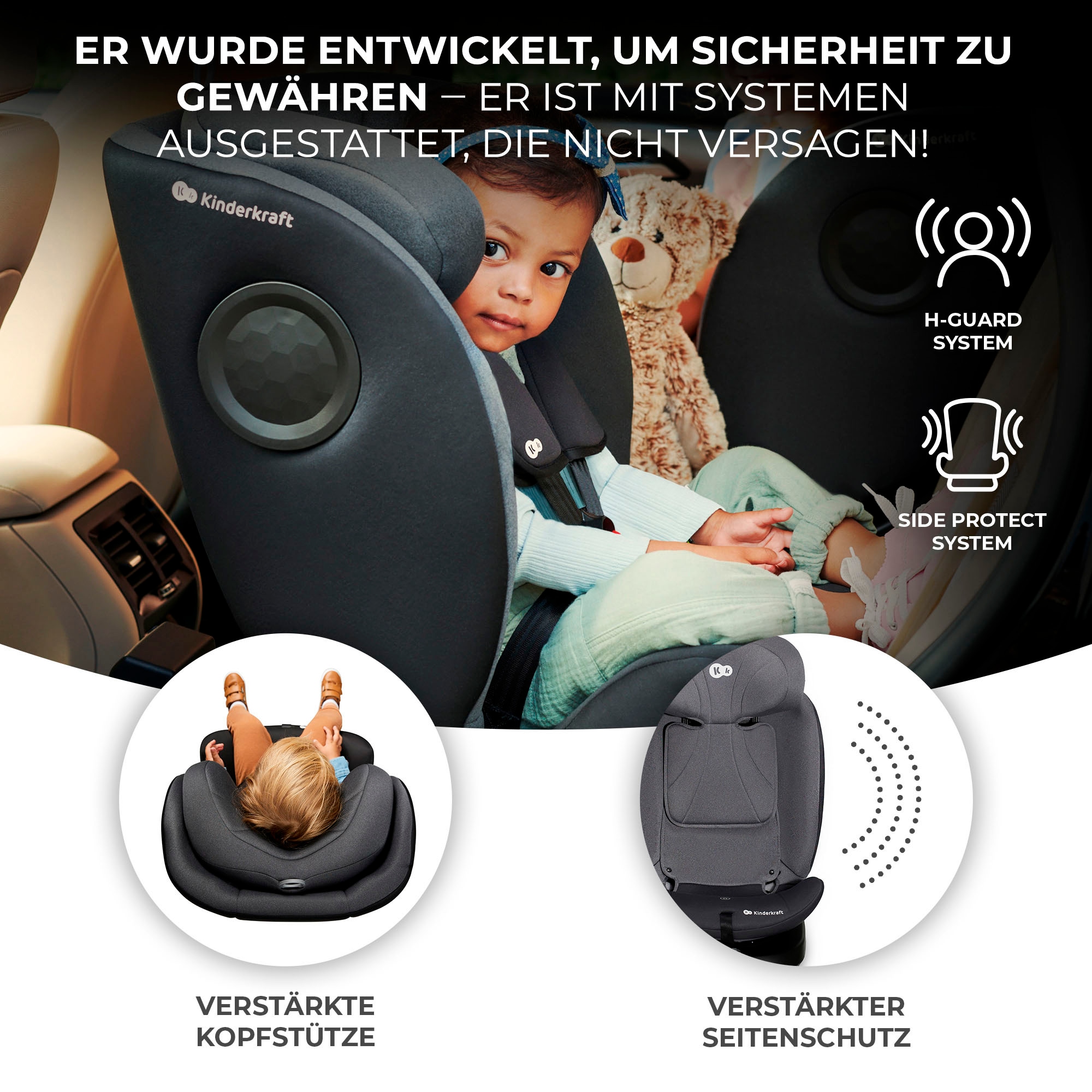 Kinderkraft Autokindersitz »I-360 i-Size« Klasse 0 / 1 / II / III (bis 36 kg) 360° – drehbarer Kindersitz