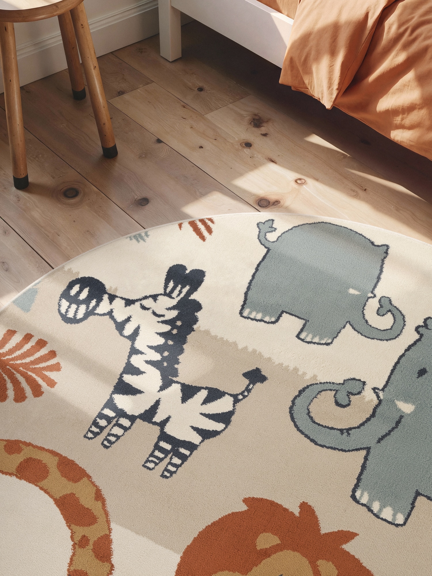 HANSE Home Kinderteppich »Savanna« rund 10 mm Höhe Pflegeleicht, Weich, Kinderzimmer, Spielteppich, Spielunterlage