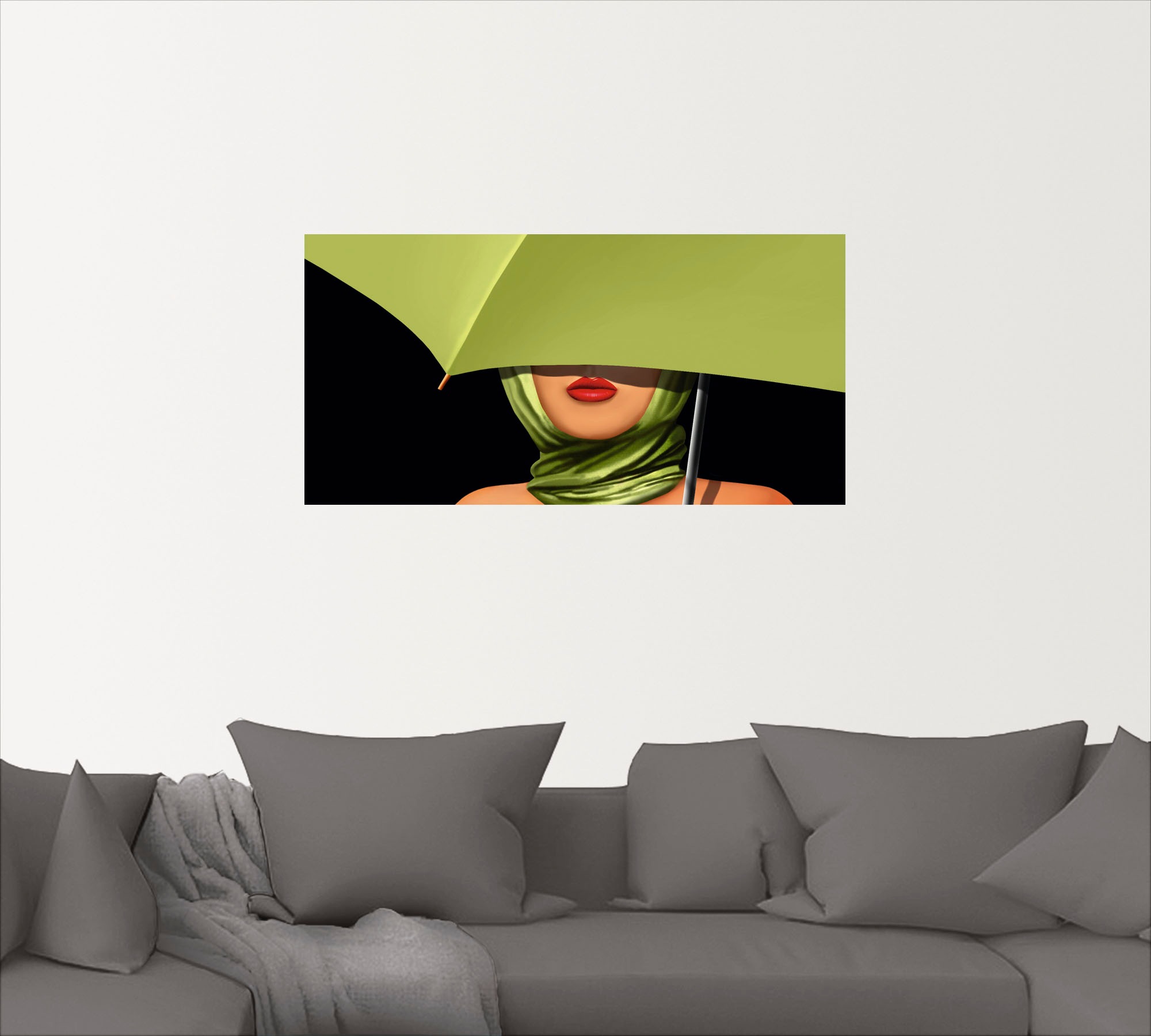 Artland Wandbild "Rote Lippen", Mode, (1 St.), als Leinwandbild, Poster, Wa günstig online kaufen