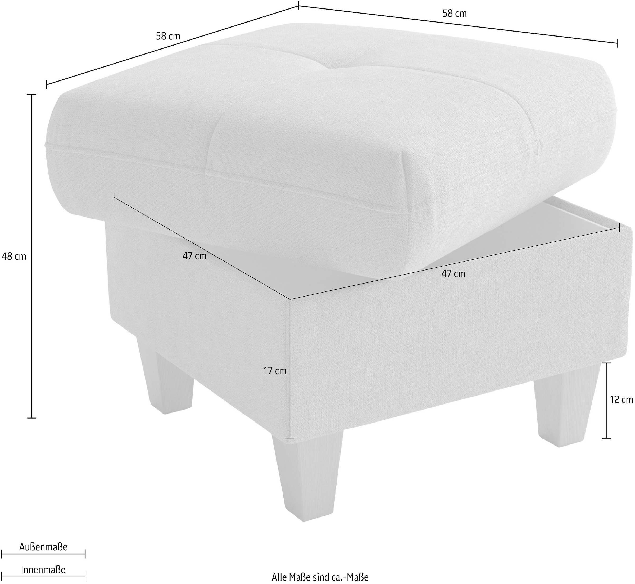 sit&more Polsterhocker 1 Stk. tlg.