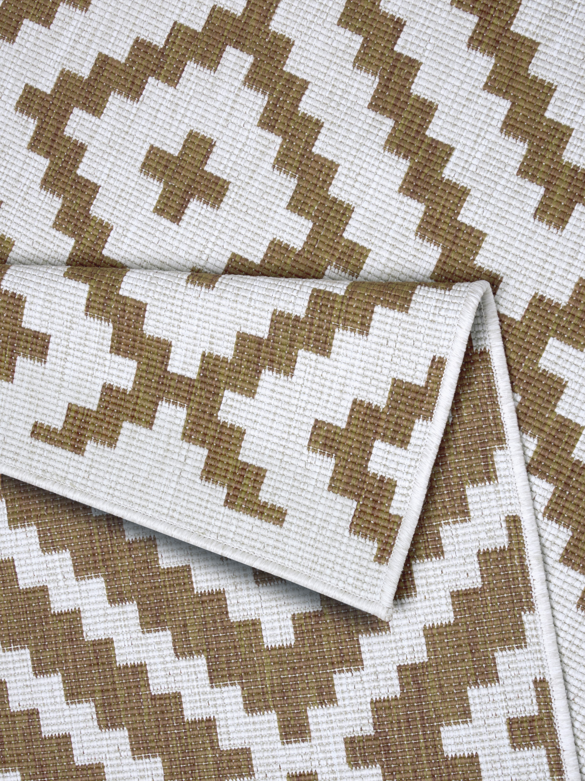 my home Teppich »Ronda Wendeteppich«, rechteckig, 5 mm Höhe, Sisal-Optik, Flachgewebe, In- und Outdoor, geometrisches Boho Design