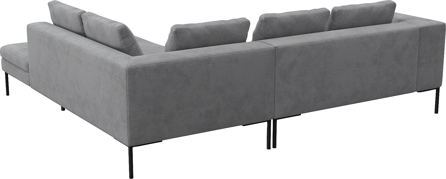 FLEXLUX Ecksofa »Loano, superbequemer Sitzkomfort durch Kaltschaum im Sitz, L-Form«, modernes Sofa, frei im Raum stellbar, lose Kissen, hoher Fuß