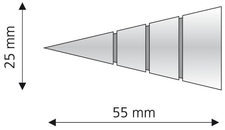 Liedeco Gardinenstangen-Endstück »Kegel mit Rille«, (Set, 2 St.), für Gardinenstangen Ø 16 mm