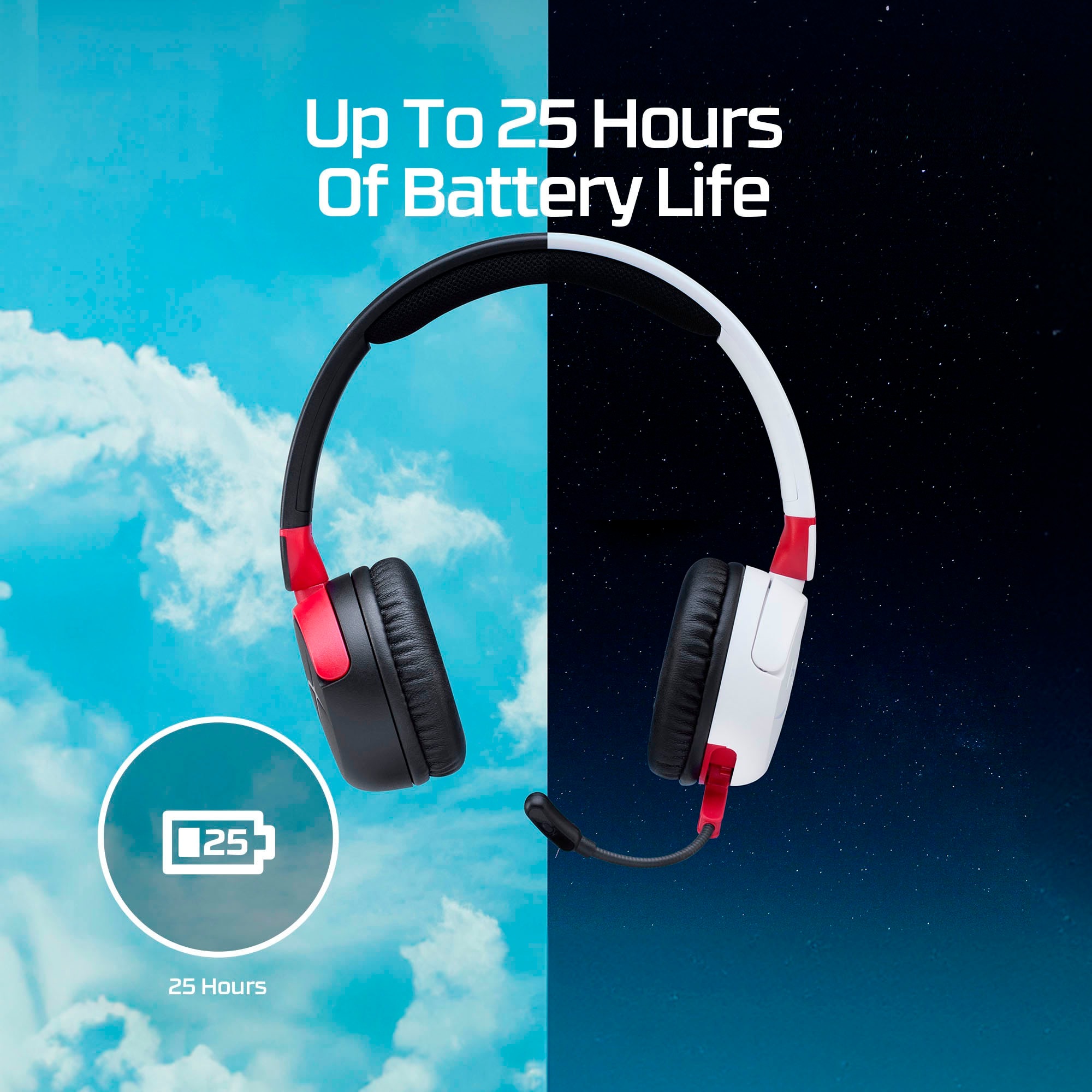 HyperX Gaming-Headset »Cloud Mini für Kids Wireless«, AVRCP Bluetooth-A2DP Bluetooth-HFP-HSP-Bluetooth, Stummschaltung