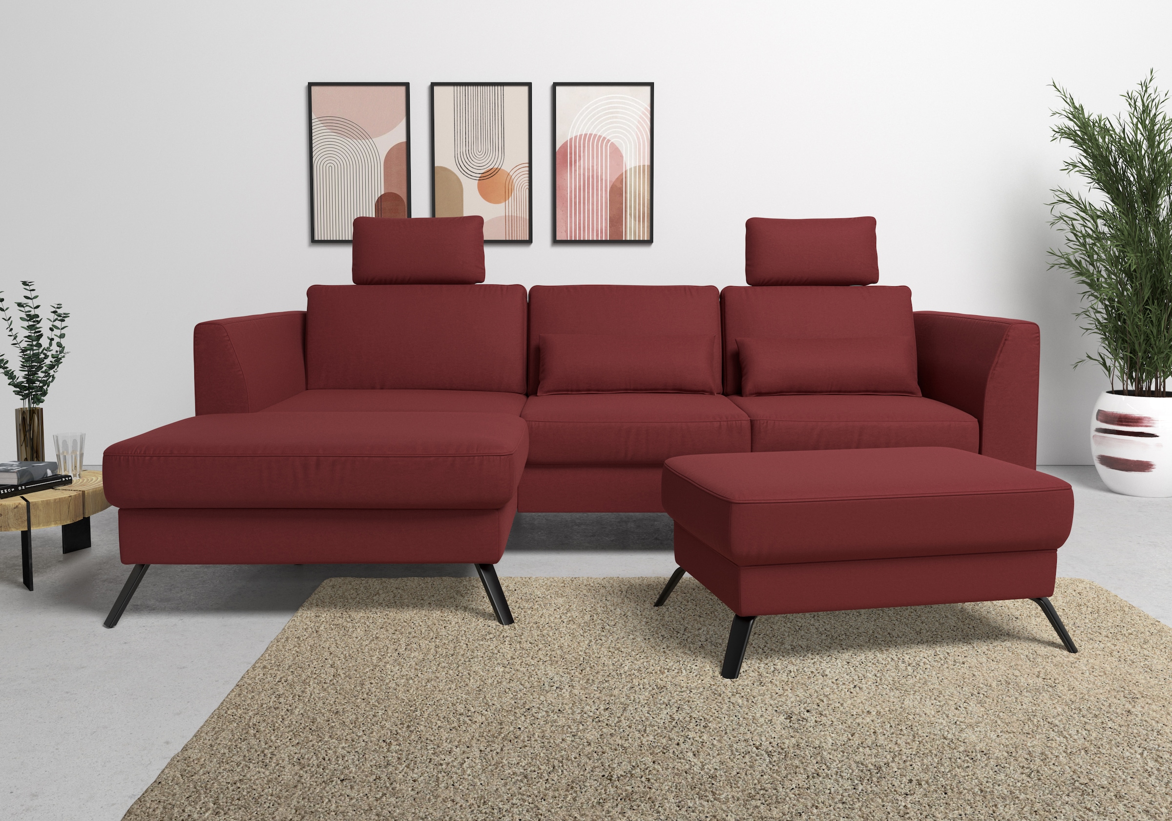 sit&more Ecksofa »Olsen L-Form« inklusive Sitztiefenverstellung, wahlweise günstig online kaufen