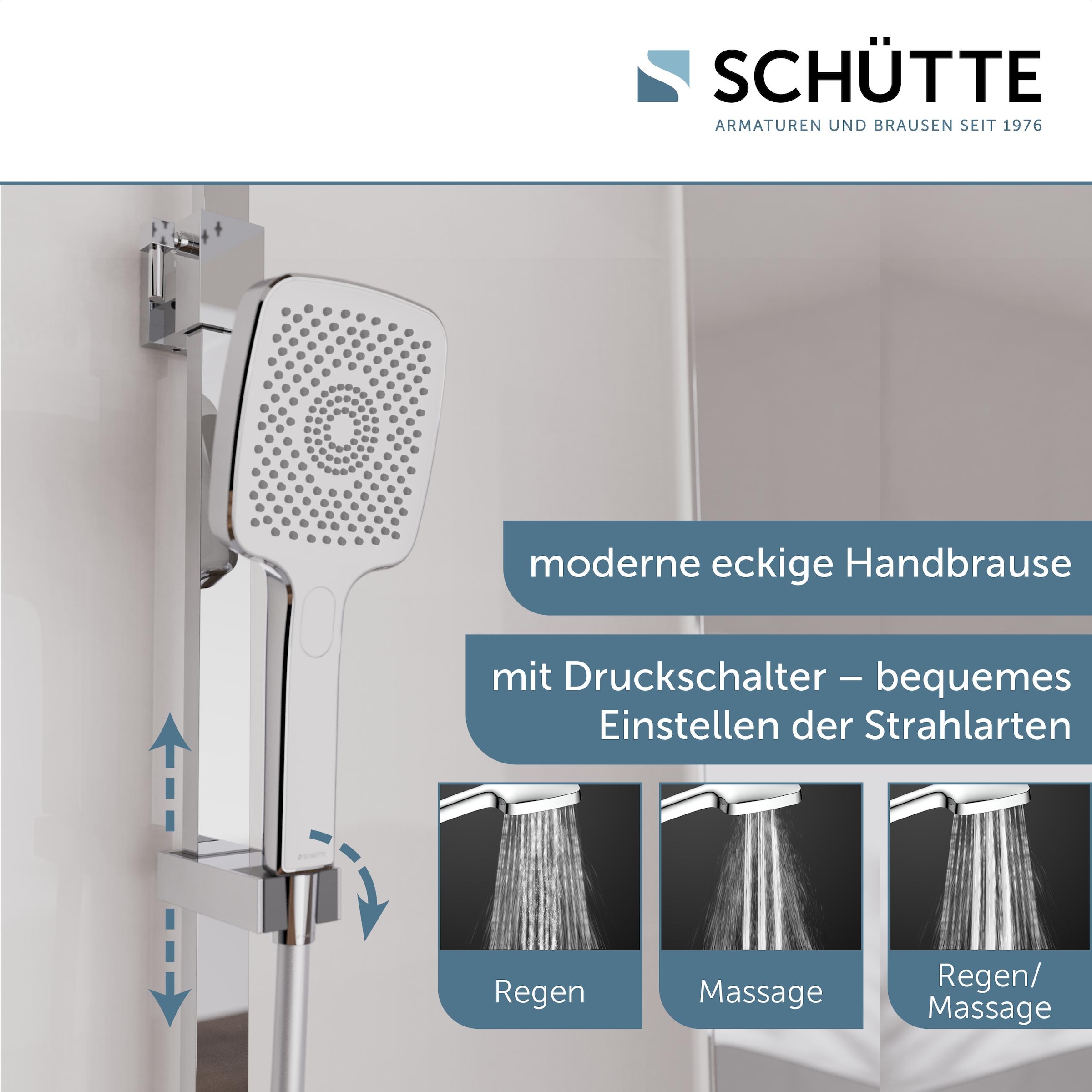 Schütte Brausegarnitur »OCEAN« Sicherheitssperre, höhenverstellb., inkl. Glasablage, Antikalk