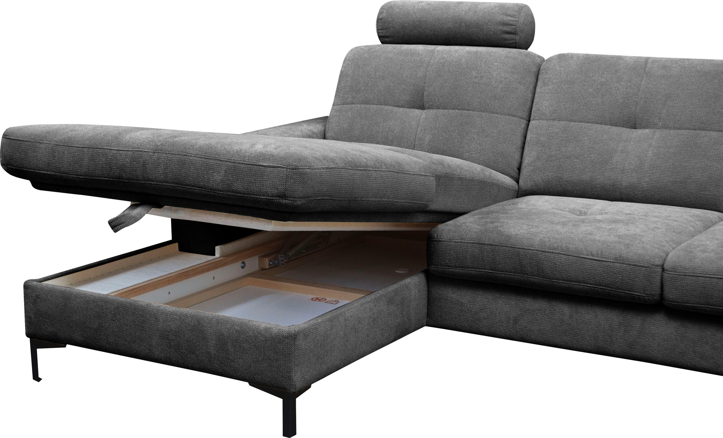 alina Ecksofa »Stelvia«, Inklusive Nackenstützen, Breite 254 cm