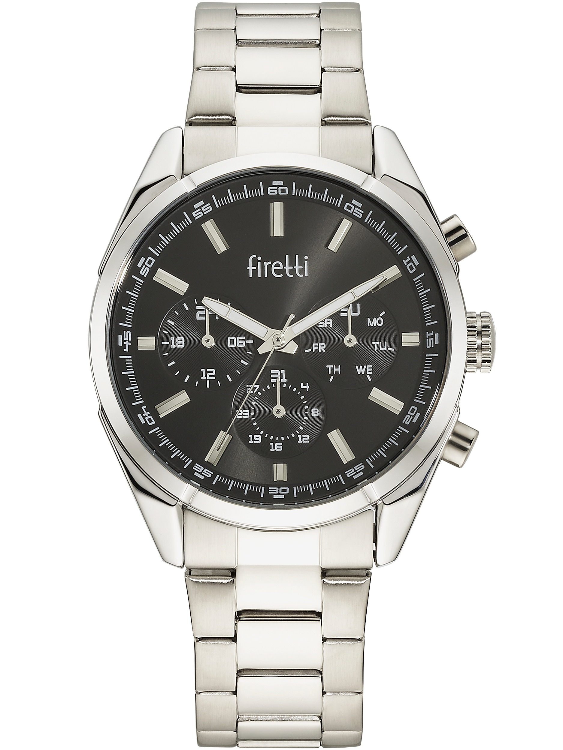 Firetti Multifunktionsuhr »modern precision« Quarzuhr, Armbanduhr, Herrenuhr, Edelstahlarmband, analog, Tag