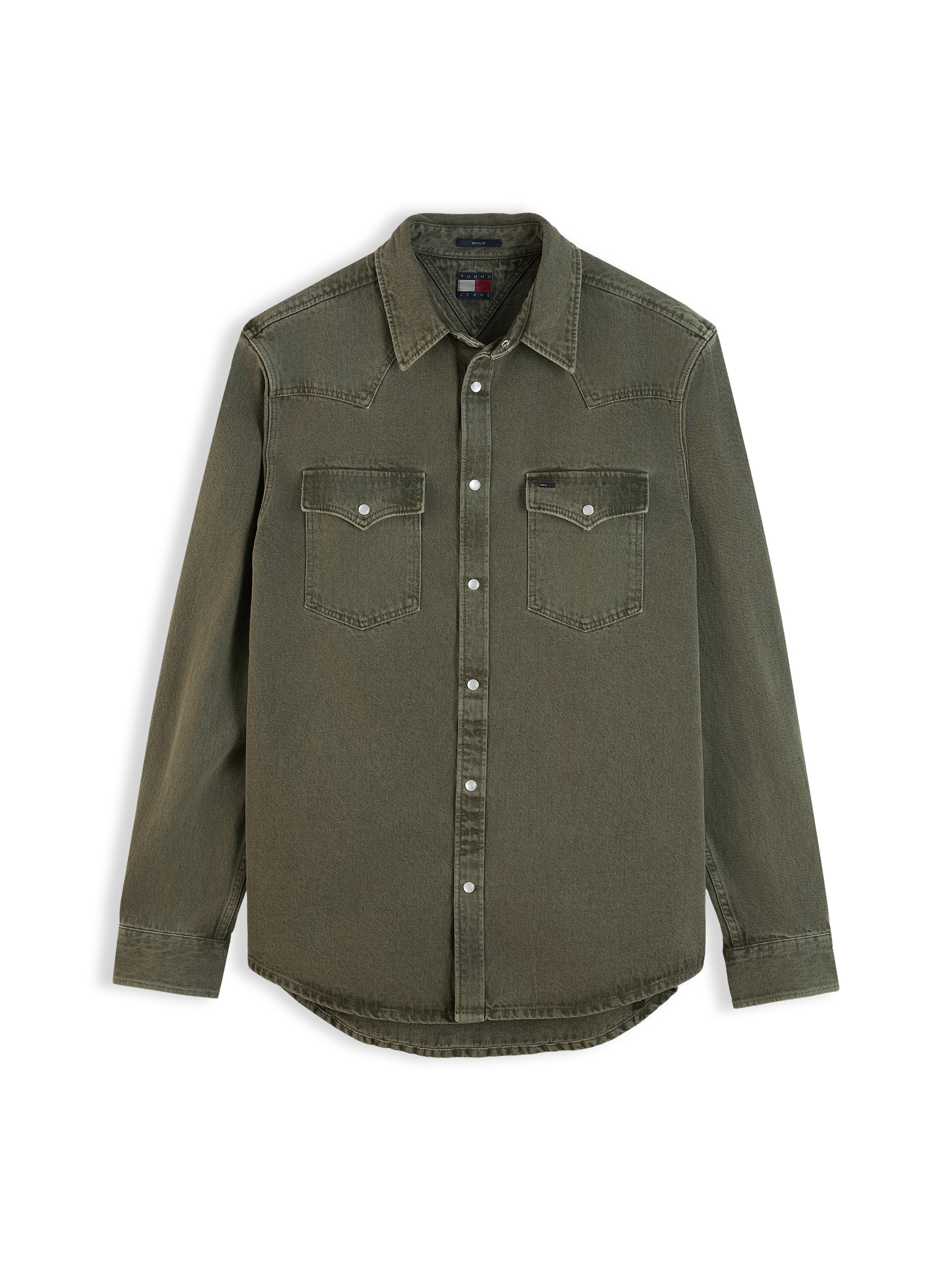 Tommy Jeans Langarmhemd »REGULAR WASHED WESTERN SHIRT« Regular fit mit Hemdkragen