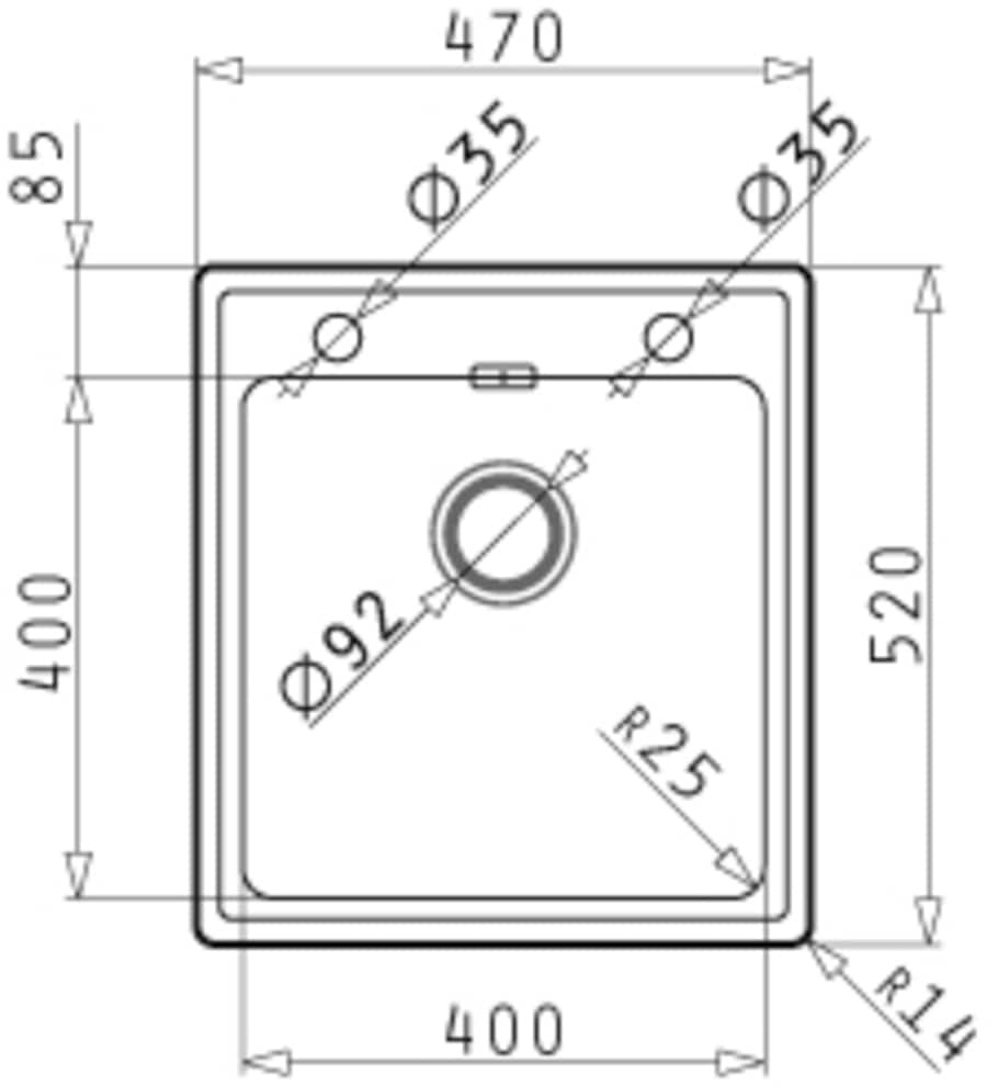 Pyramis Edelstahlspüle »Pella«