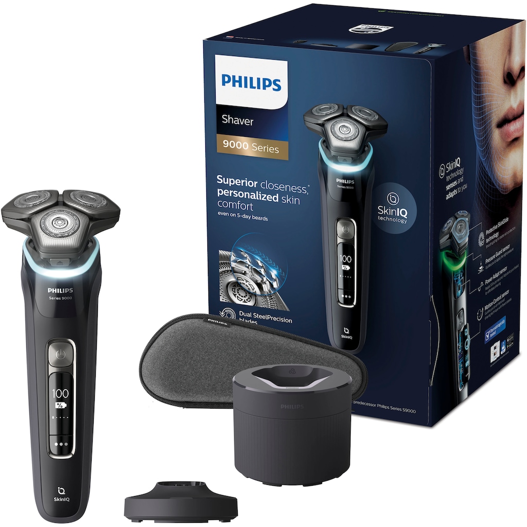 Philips Elektrorasierer »Series 9000 S9986/55«, Reinigungsstation, mit Skin IQ Technologie, inkl. Reinigungsstation, Ladestand und Etui