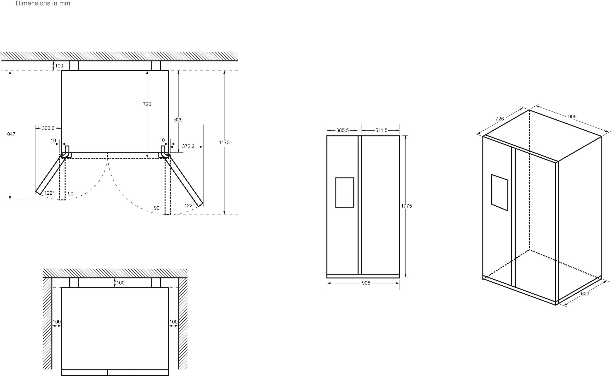 Haier Side-by-Side »HSW79F18DIPT«, HSW79F18DIPT, 177,5 cm hoch, 90,5 cm breit