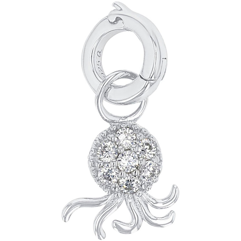 AMOR Charm-Einhänger »Meerestier Qualle« mit Zirkonia (synth.) silberfarben-kristallweiß + kristallweiß Geschmackvoller Anhänger mit Motiv "Krake"...