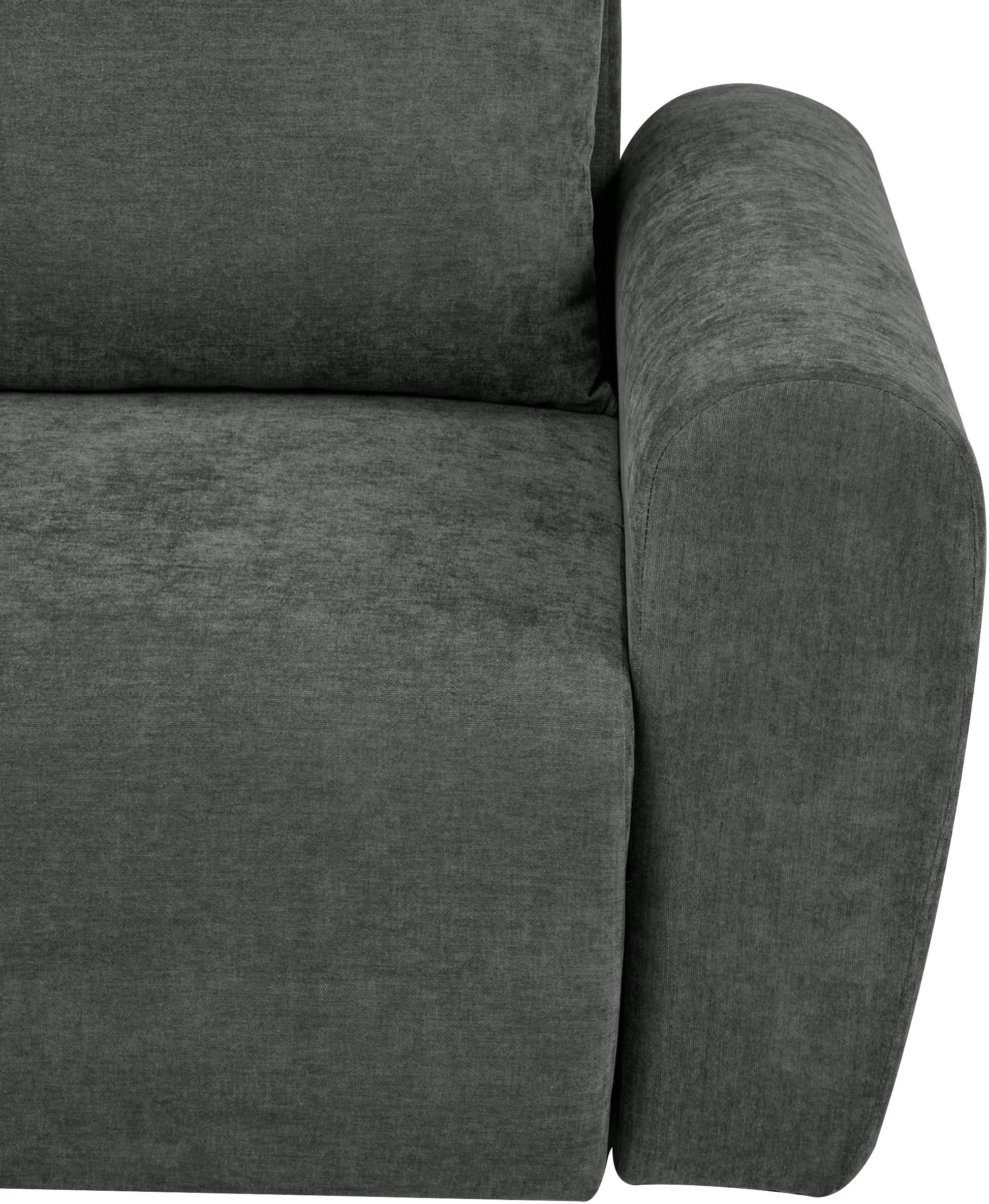 Home affaire Ecksofa »Nortrud-Uni, 241 cm, L-Form, mit Schlaffunktion u. Bettkasten« Recamiere rechts / links montierbar, Feinstruktur-Bezug