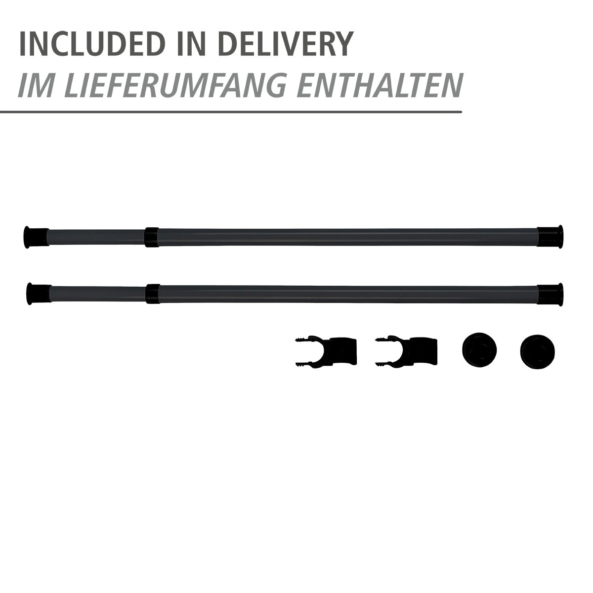 WENKO Kleiderstange »Herkules«, (2 St.), ausziehbar bis 120 cm