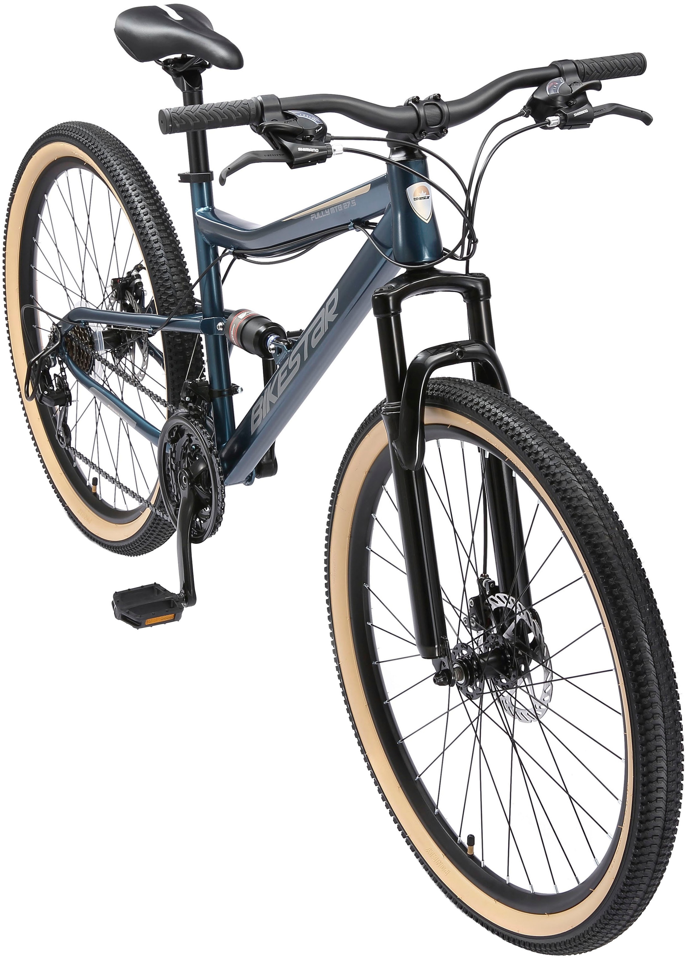 Bikestar Mountainbike 21 Gang Shimano RD-TY300 Schaltwerk Kettenschaltung für Damen und Herren, Kettenschaltung