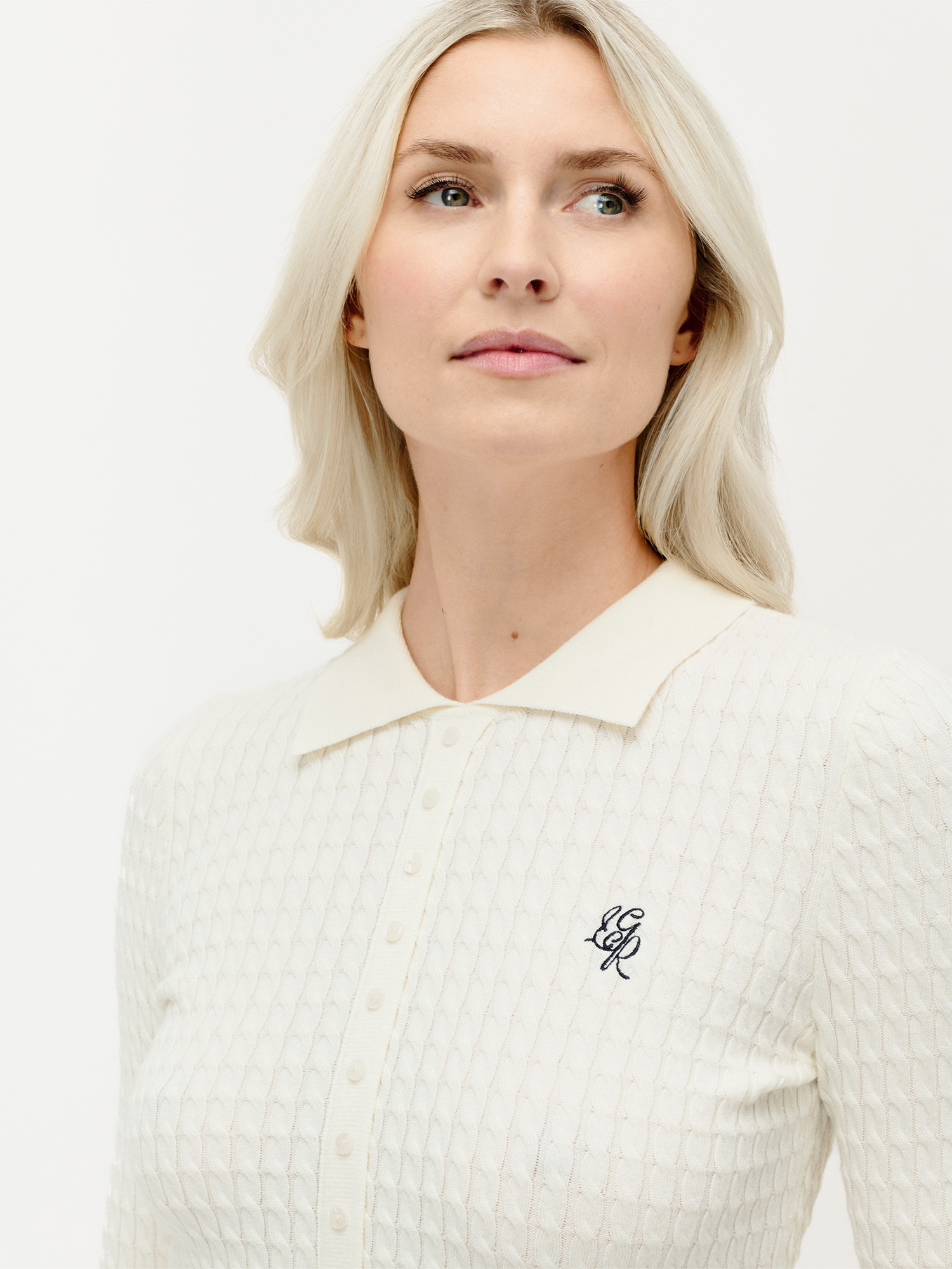 LeGer Polokragenpullover »Manolja, LeGer by Lena Gercke« mit Fake-Knopfleiste, schmale Passform